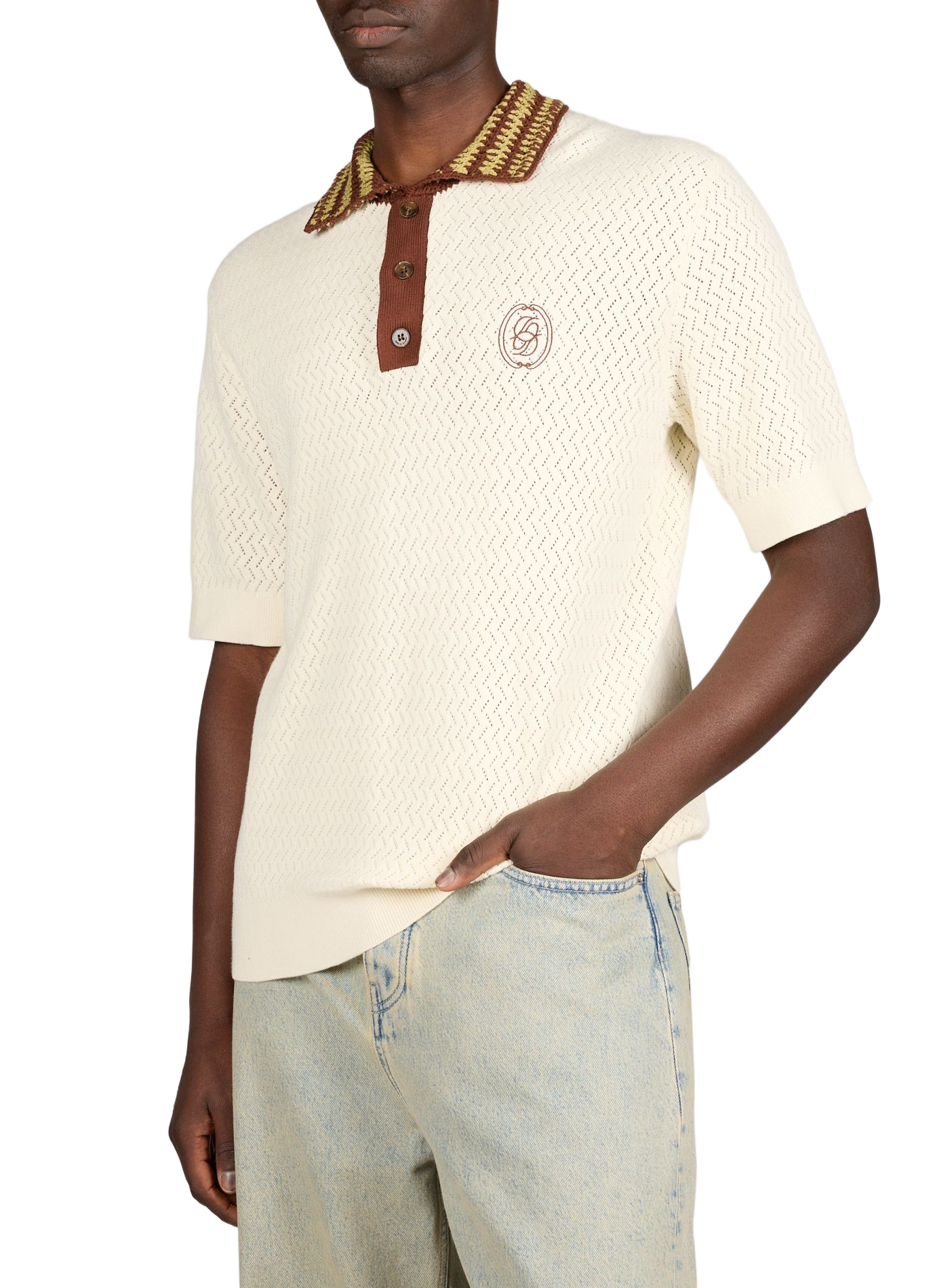 Polo manches courtes en coton DROLE DE MONSIEUR Beige
