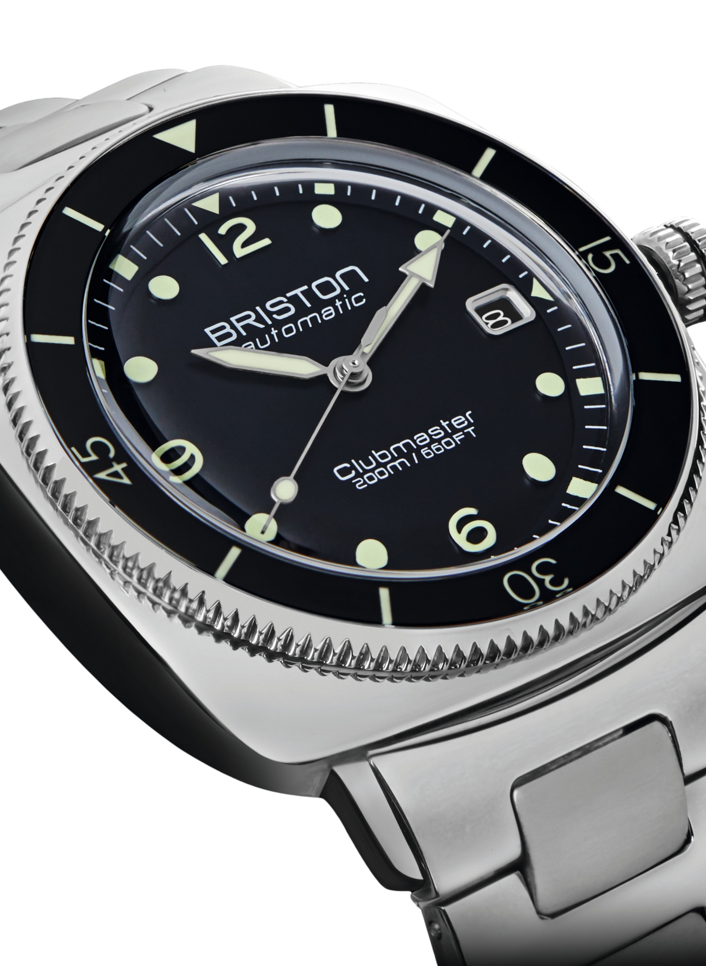 Montre automatique Clubmaster Legend en acier inoxydable BRISTON Noir