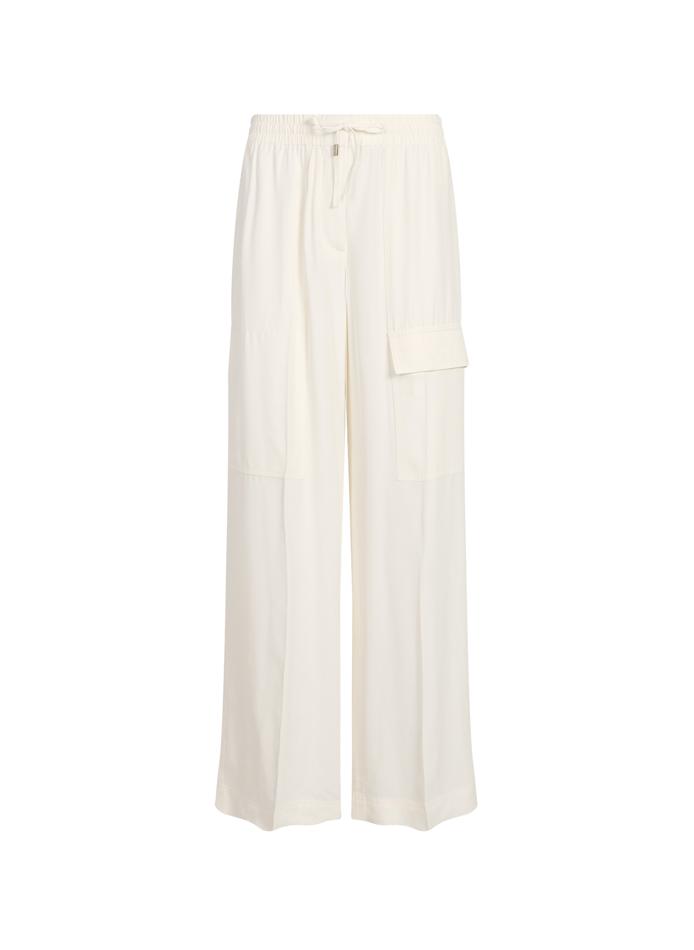 Pantalon cargo en sergé de soie HELMUT LANG Blanc