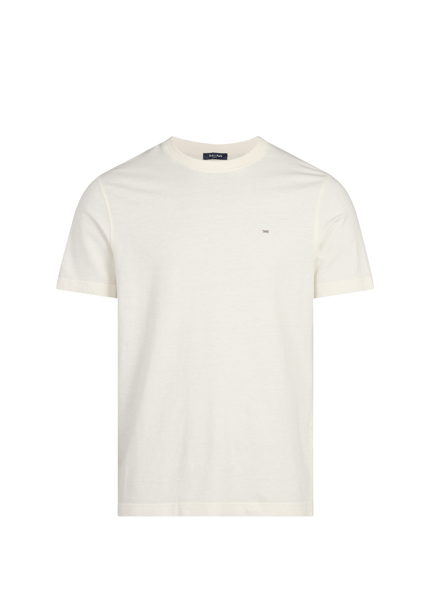 Round neck T-shirt in cotton and linen EDEN PARK Beige