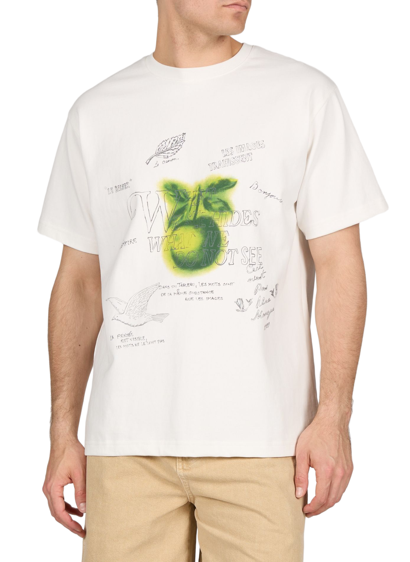 Oversized printed cotton T-shirt PAS UNE MARQUE White