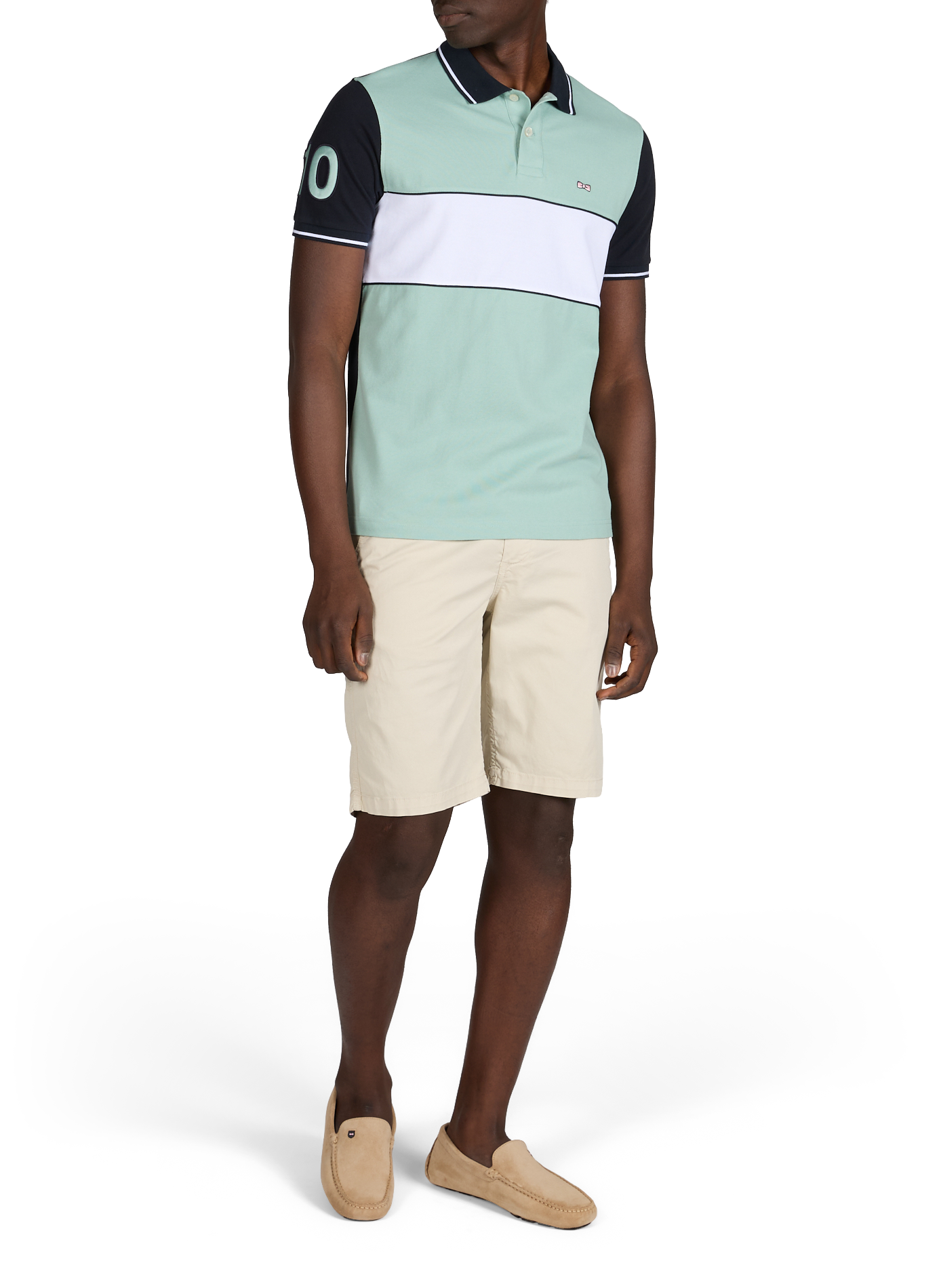 Polo à manches courtes en coton EDEN PARK Bleu