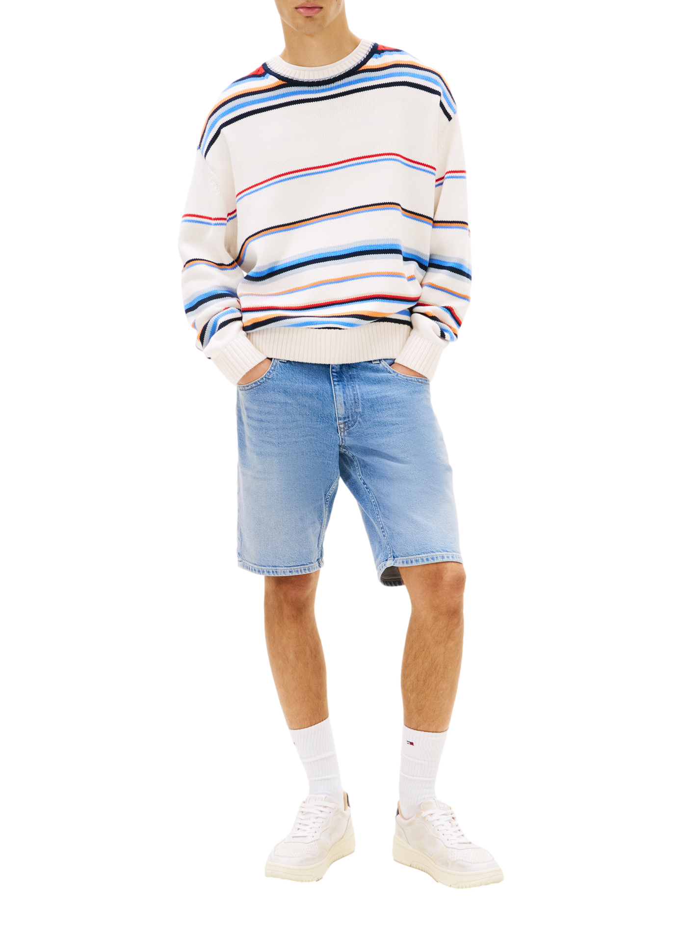 Short slim Scanton in blended cotton TOMMY HILFIGER Blue