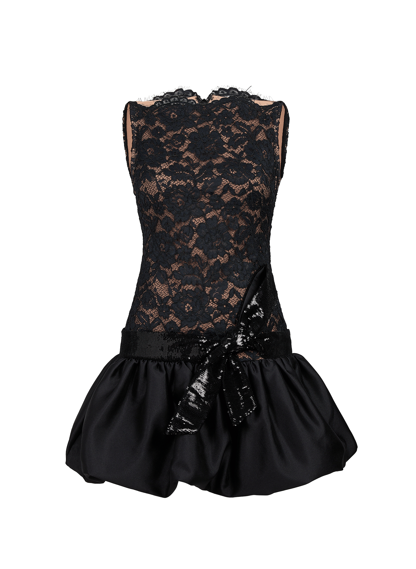 Lace mini dress SELF PORTRAIT Black