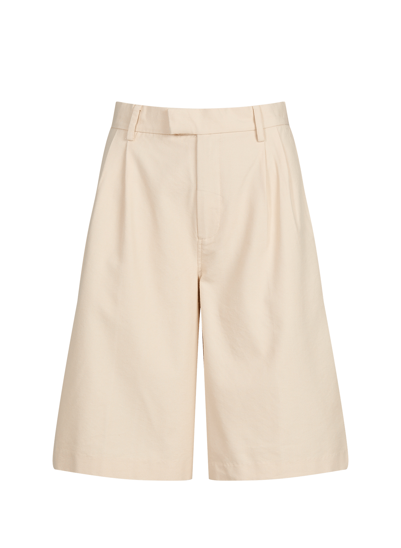 Gerade geschnittene weite Hose aus Baumwollmischung. MINIMUM Beige