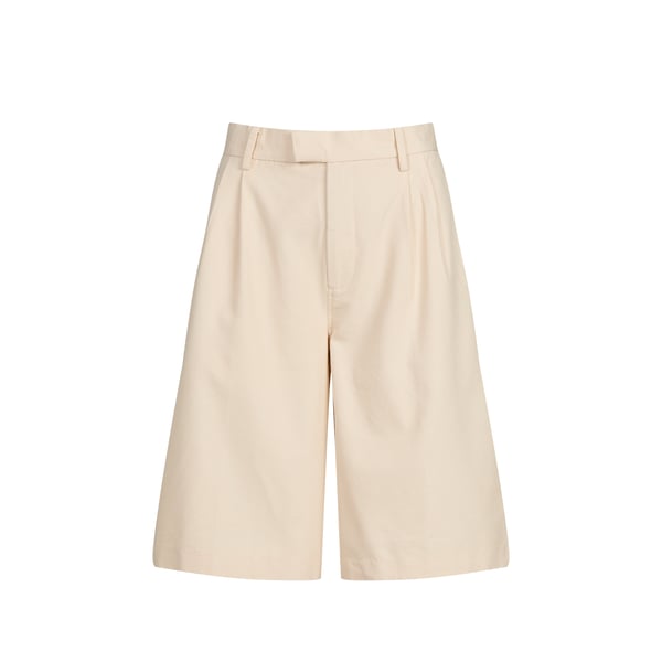 Short droit large en coton mélangé Short droit large en coton mélangé