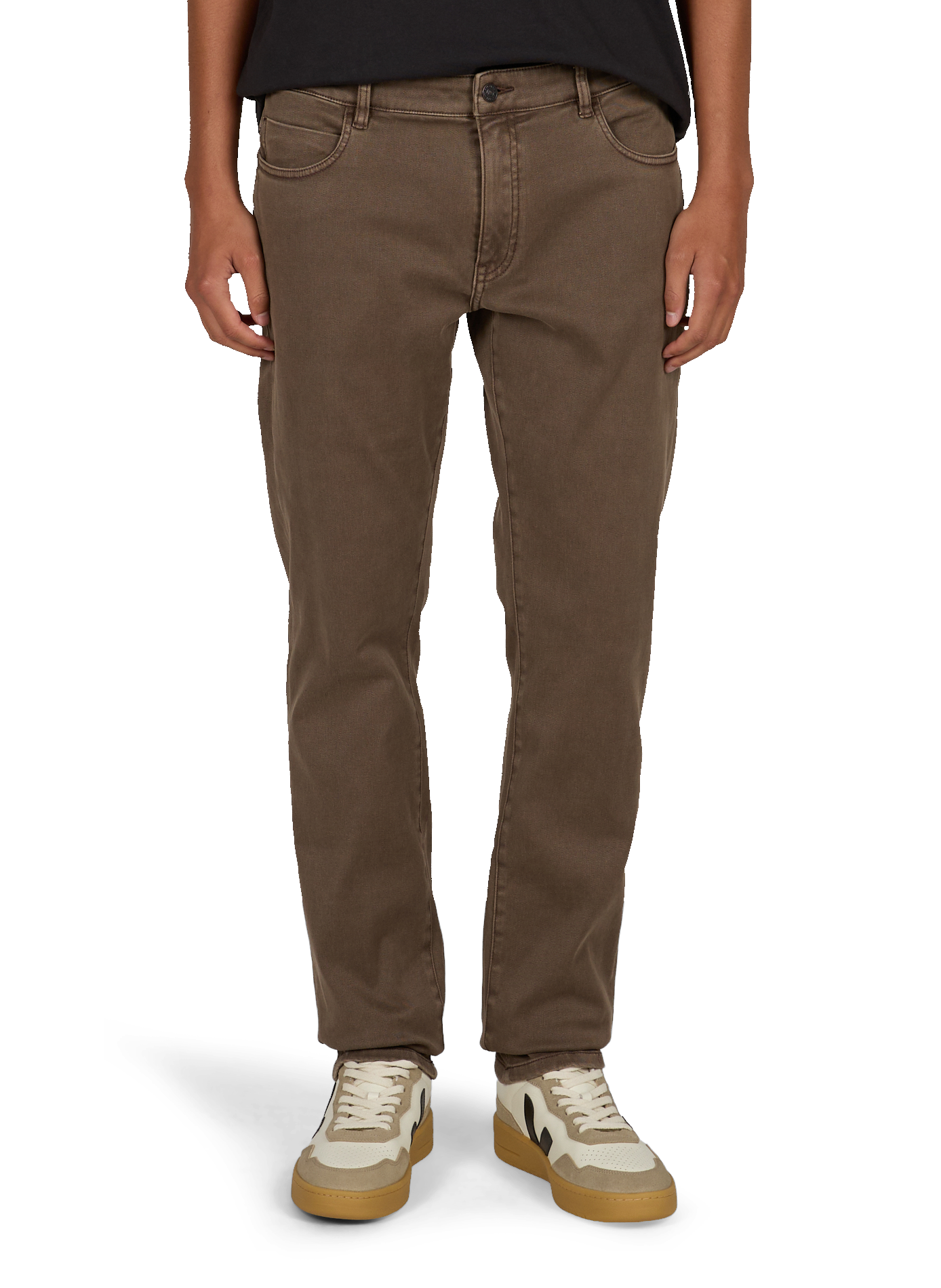 Slim-fit jeans van gemengd katoen NOTIFY Bruin