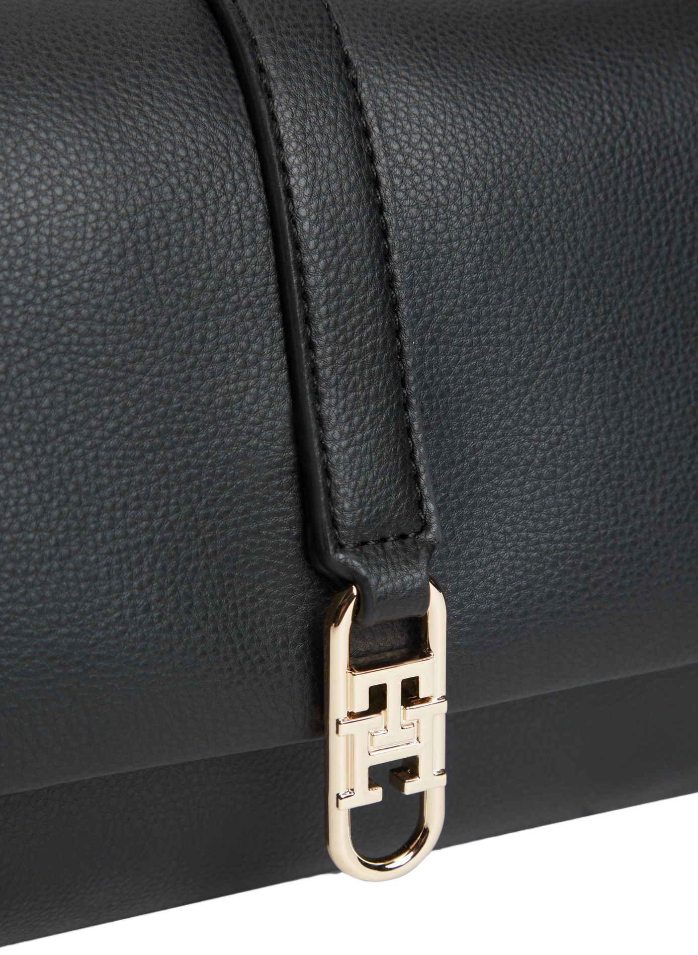 Plain flap shoulder bag TOMMY HILFIGER Black