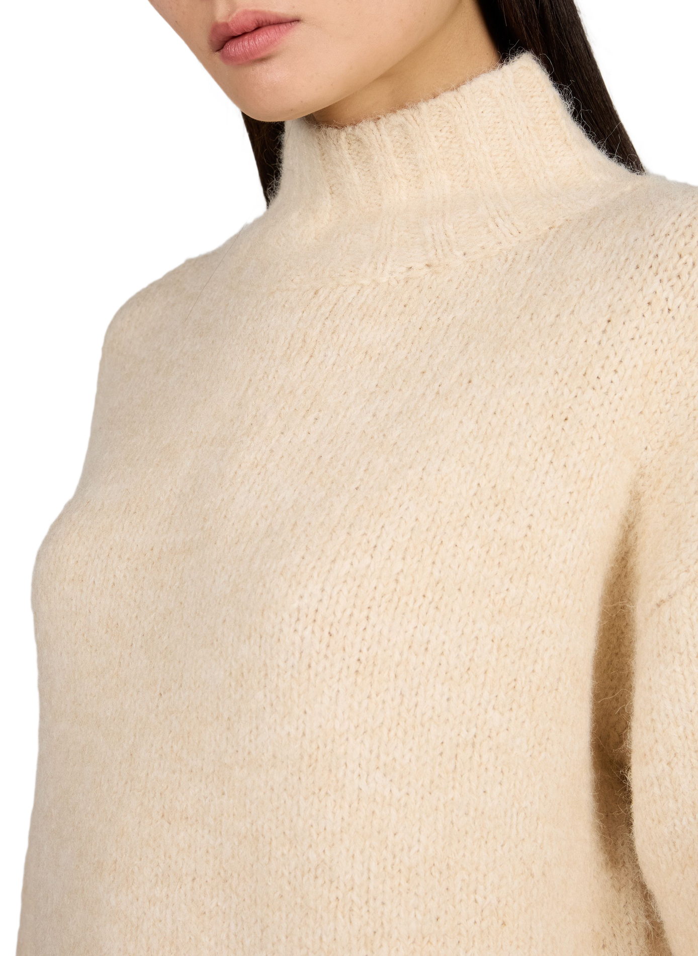 Oversize Pullover mit Stehkragen ARTLOVE Beige