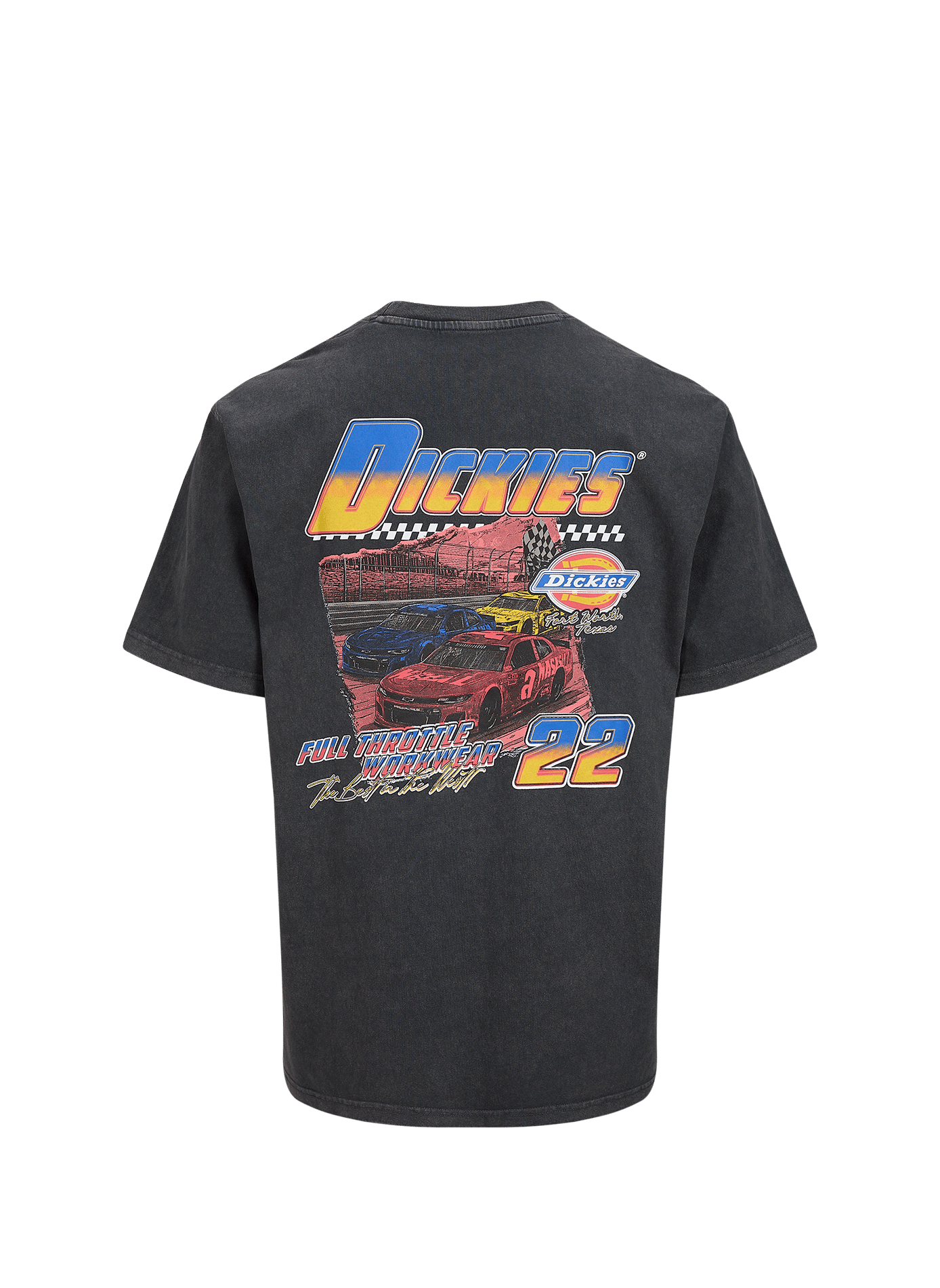 Bedrucktes gerades Baumwoll-T-Shirt DICKIES Schwarz