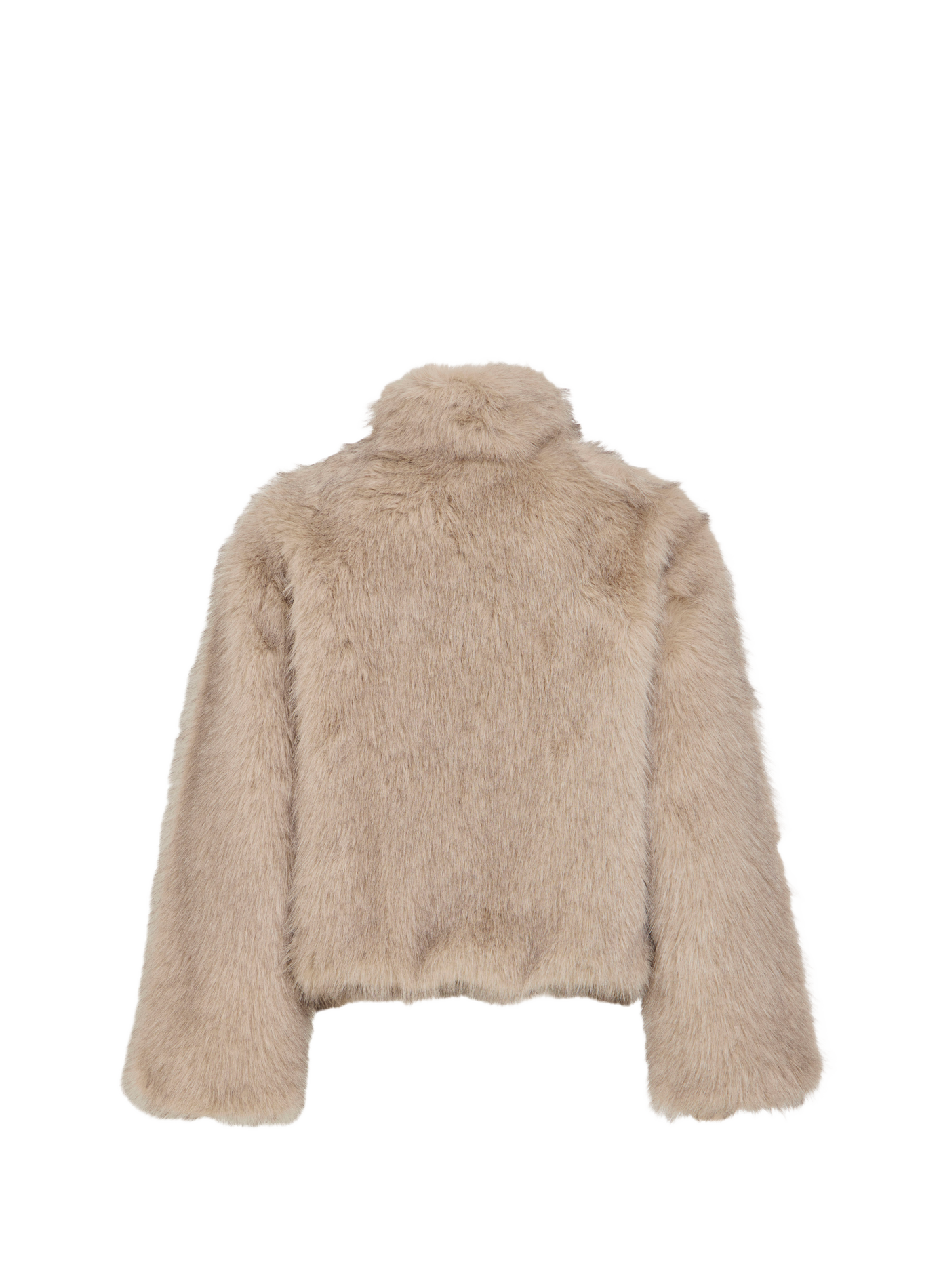 Oversized faux fur-effect jacket VILA Beige