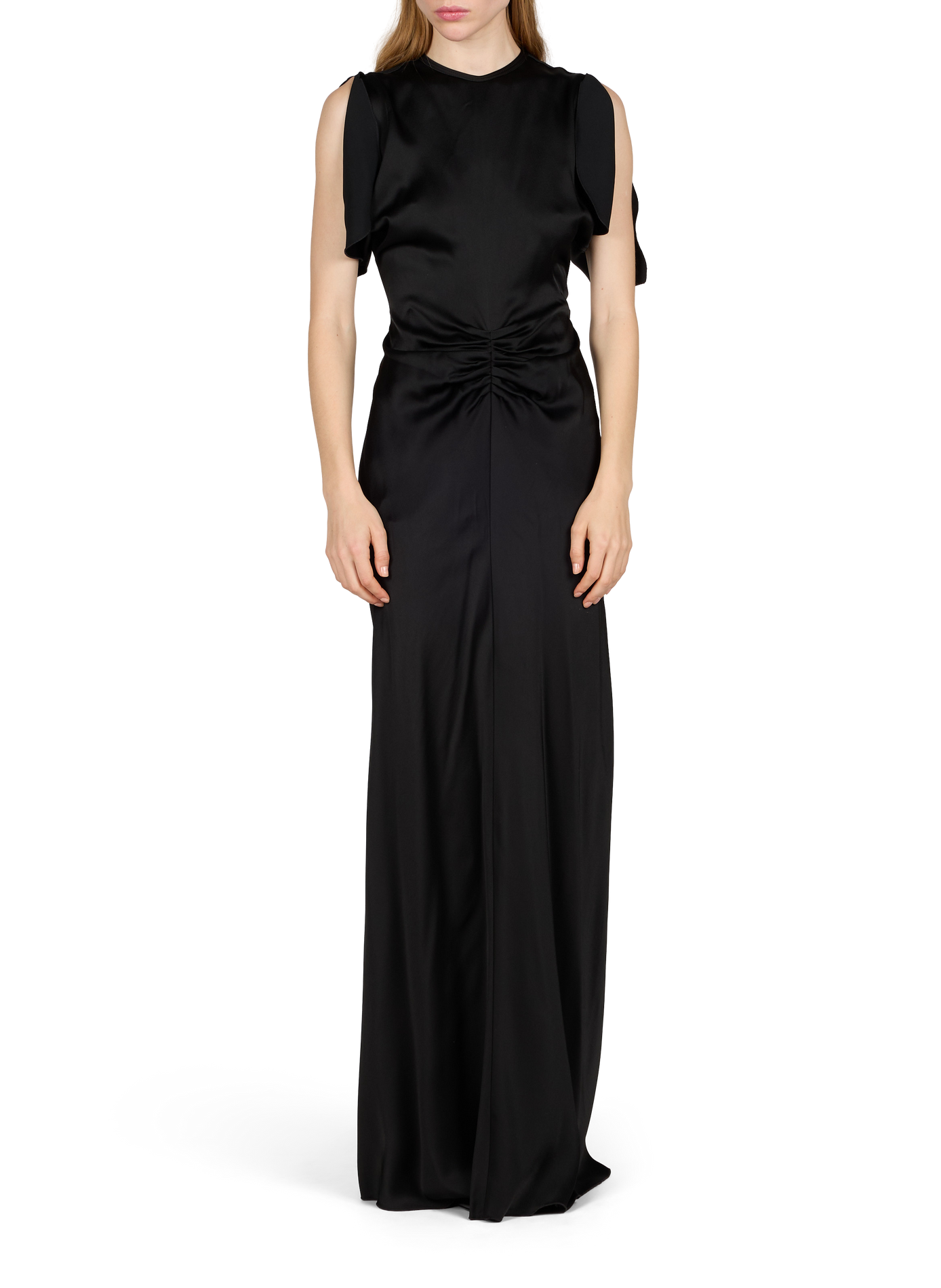 Long dress with draped waist VICTORIA BECKHAM Black