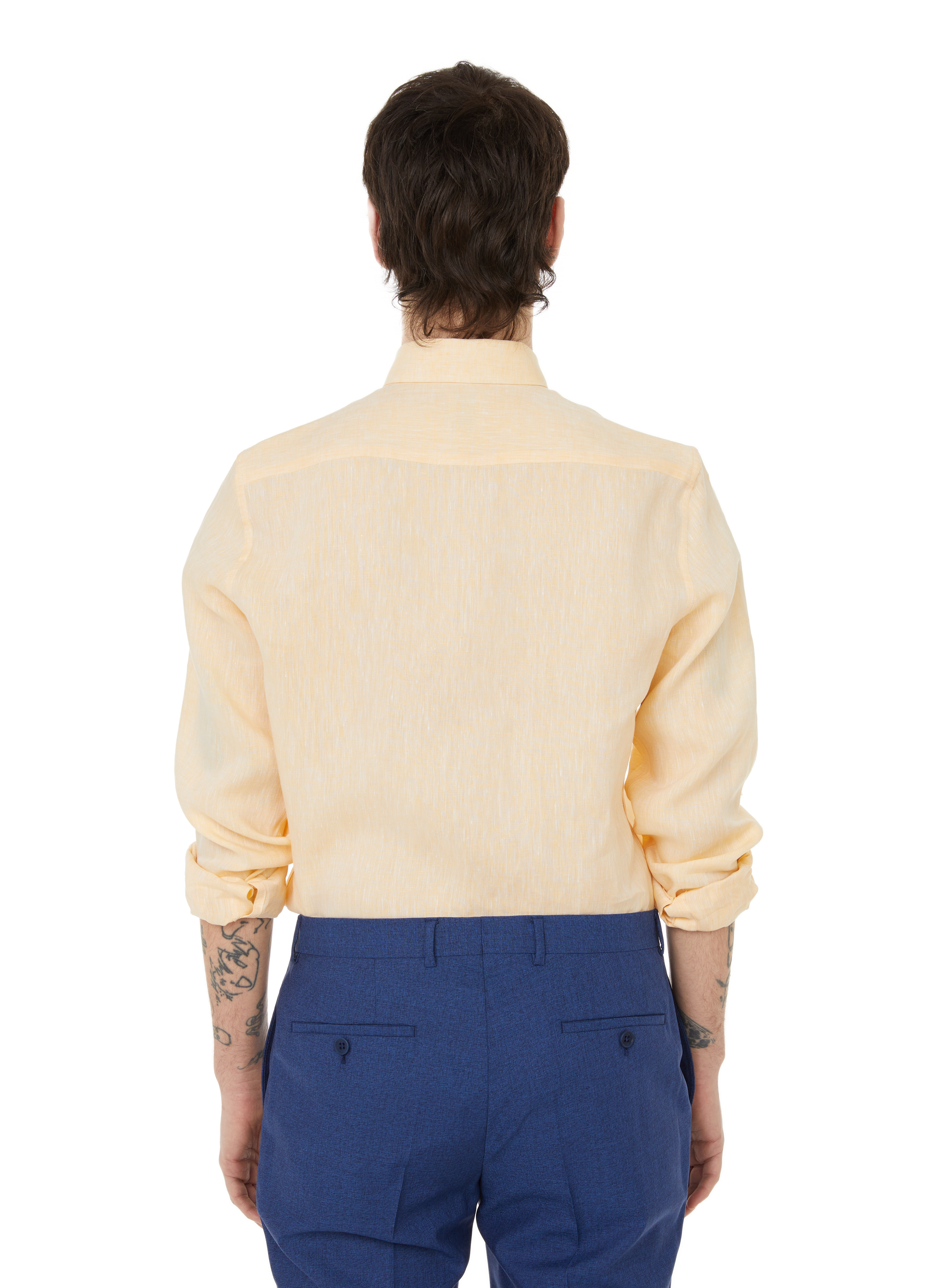 Chemise chinée en lin AU PRINTEMPS PARIS Jaune