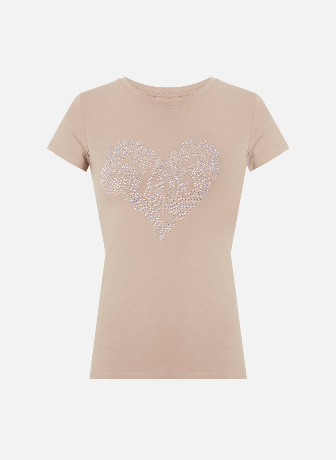 Cotton T-shirt with rhinestones GUESS