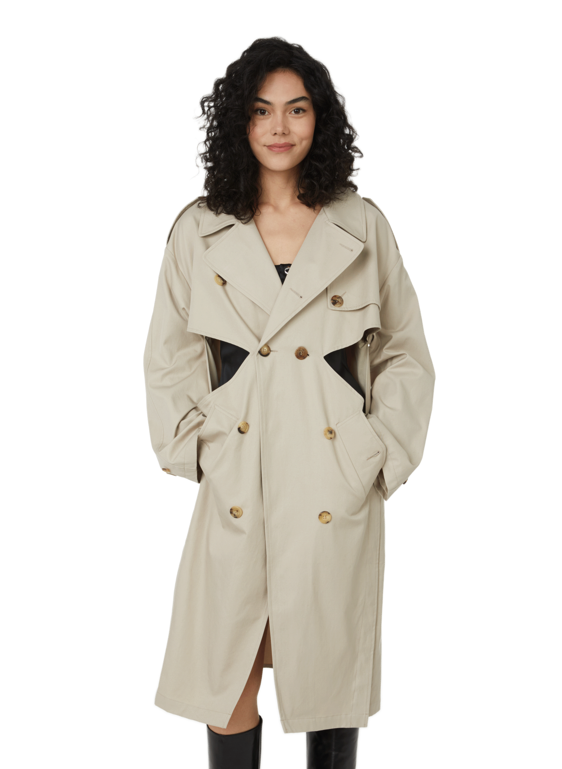 Cut-out cotton trench coat COPERNI Beige