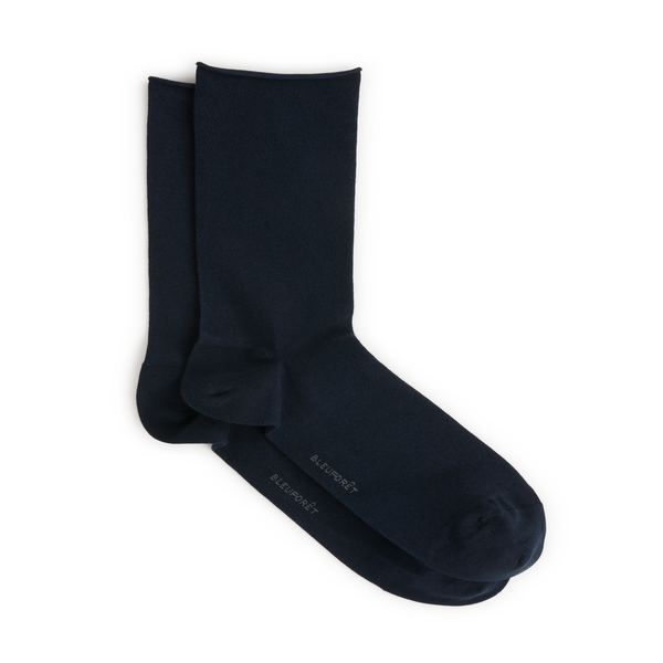 Bleuforêt Egyptian Cotton Mid-calf Socks In Blue