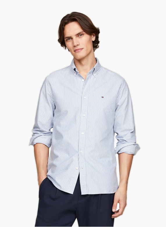 FOGGIA - chemise homme Popeline à rayures bleu - WINDY 2 FOGGIA - chemise homme Popeline à rayures bleu - WINDY 2