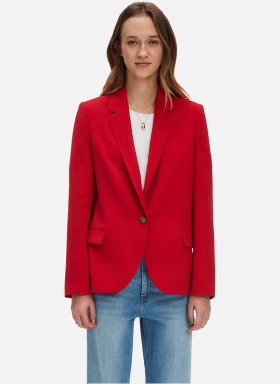 Veste de tailleur en crêpe - ryme Rouge by PABLO PABLO Veste de tailleur en crêpe - ryme Rouge
