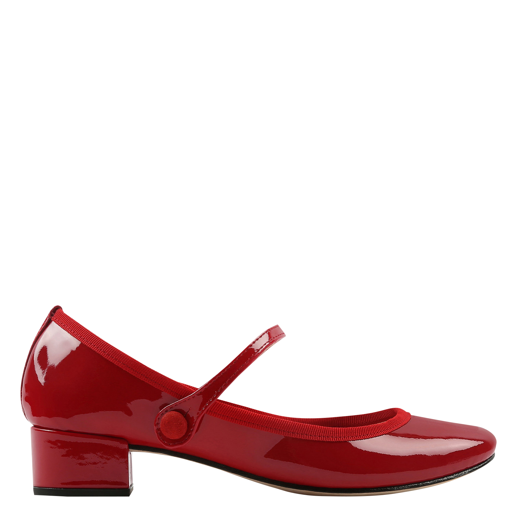 Babies à talons en cuir vernis REPETTO Rouge