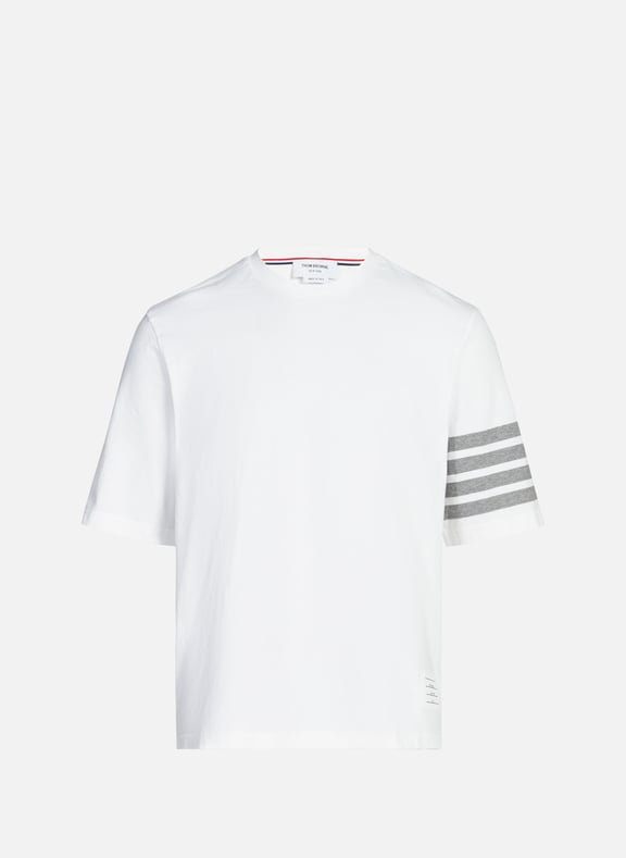 T-shirt en coton Blanc by THOM BROWNE THOM BROWNE T-shirt en coton Blanc