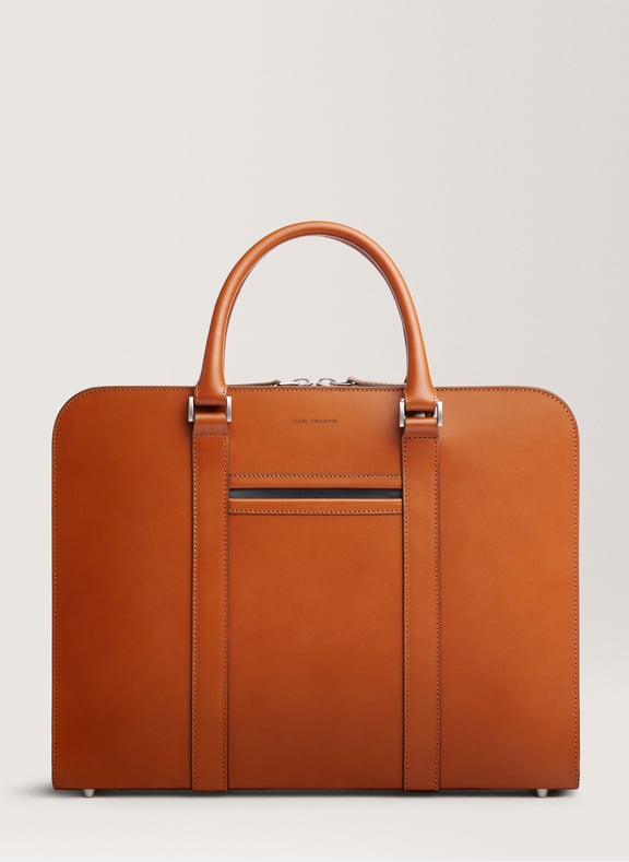 Porte-documents 'Palissy Briefcase' en cuir vachetta Marron by CARL FRIEDRIK CARL FRIEDRIK Porte-documents 'Palissy Briefcase' en cuir vachetta Marron