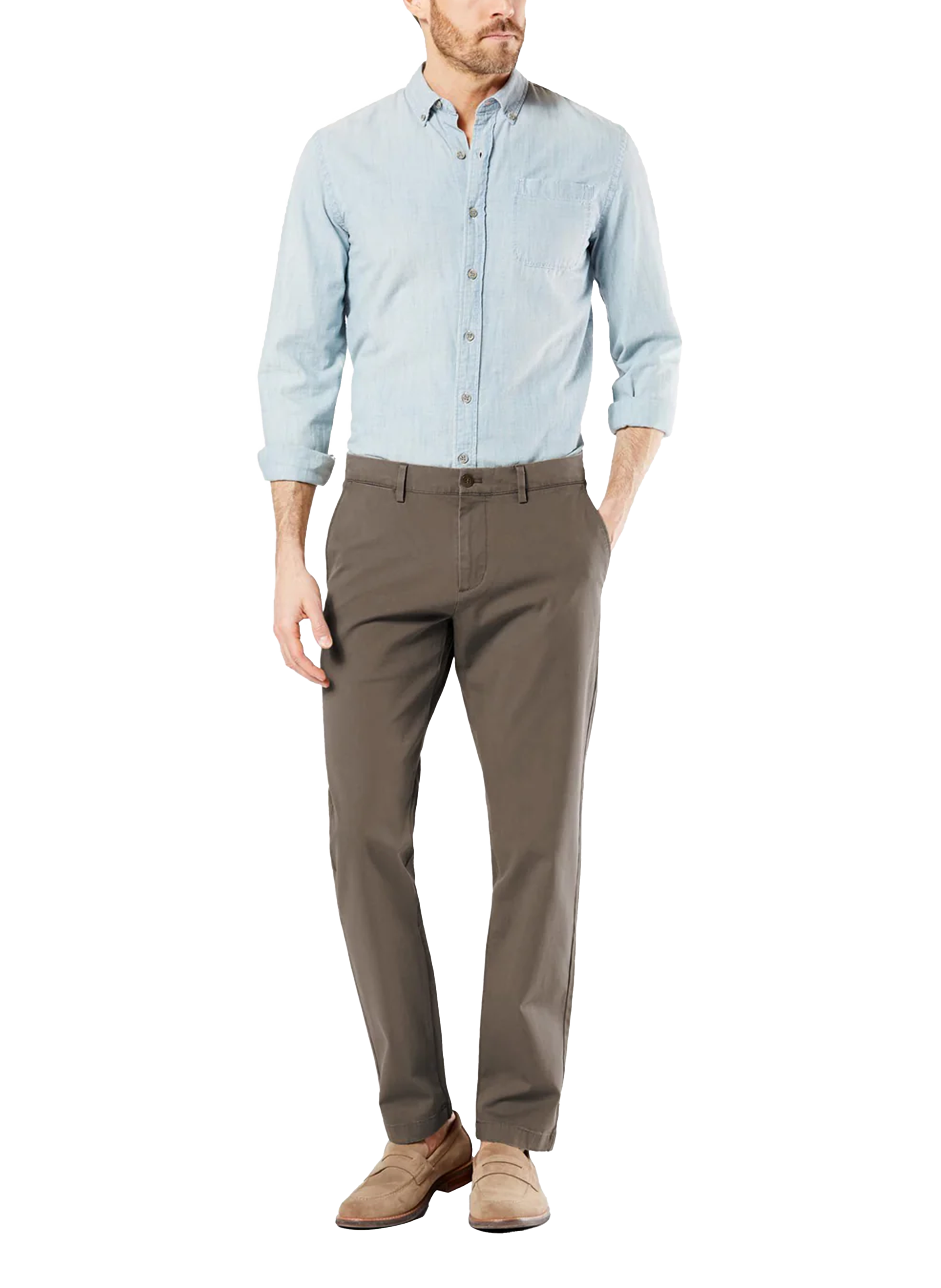Pantalon slim tapered DOCKERS Marron