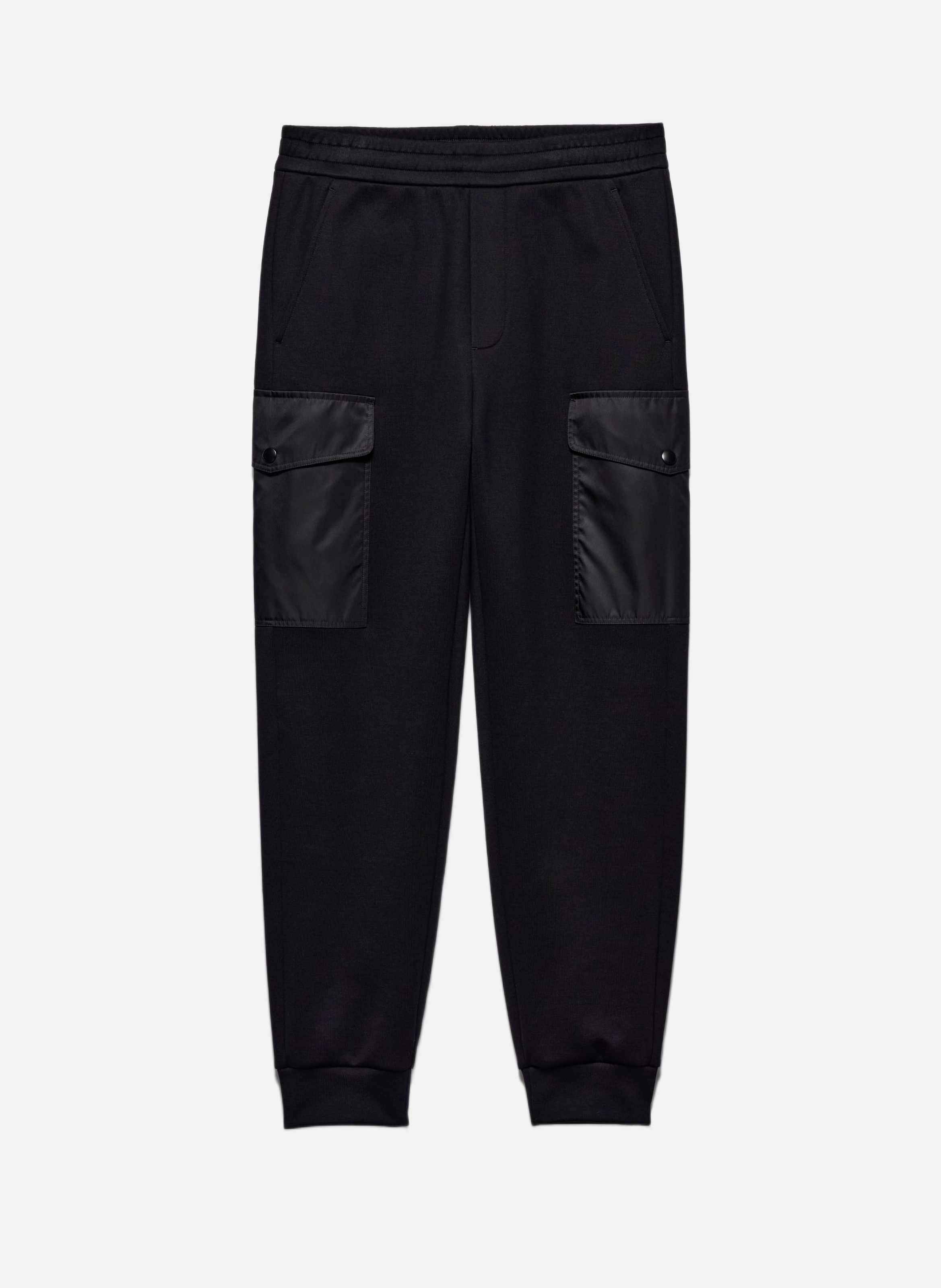 PRADA Jogging en coton molletonné et re-nylon Noir