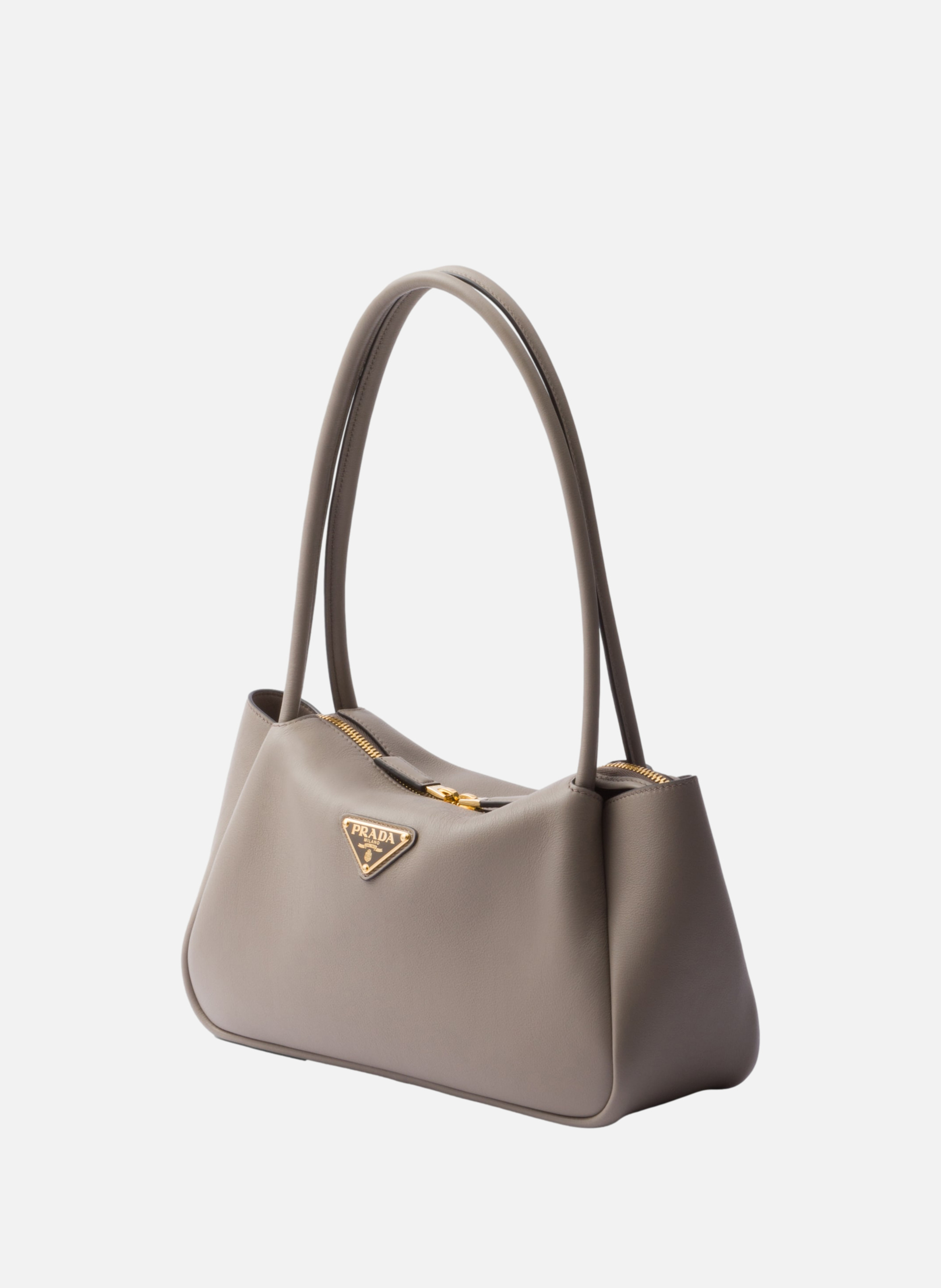 Sac à bandoulière prada darling en cuir PRADA Gris