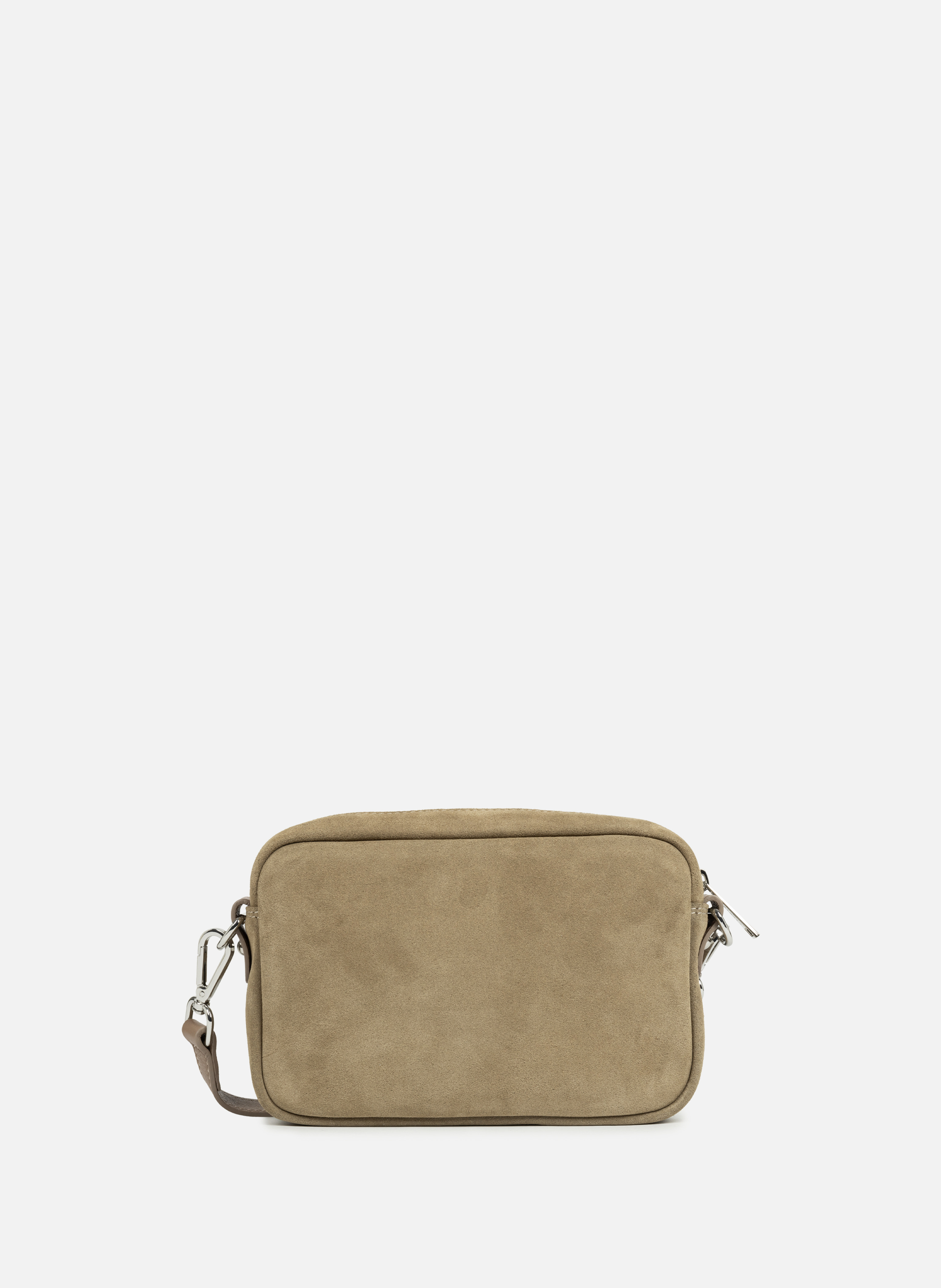 Sac à épaule Simili Cuir Gris Avec Bouche Hot Pink Lips - Strass Et Perles