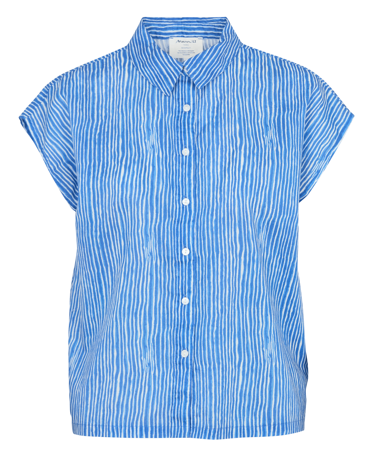 Chemise droite col classique en coton sunrise MAISON 123 Bleu