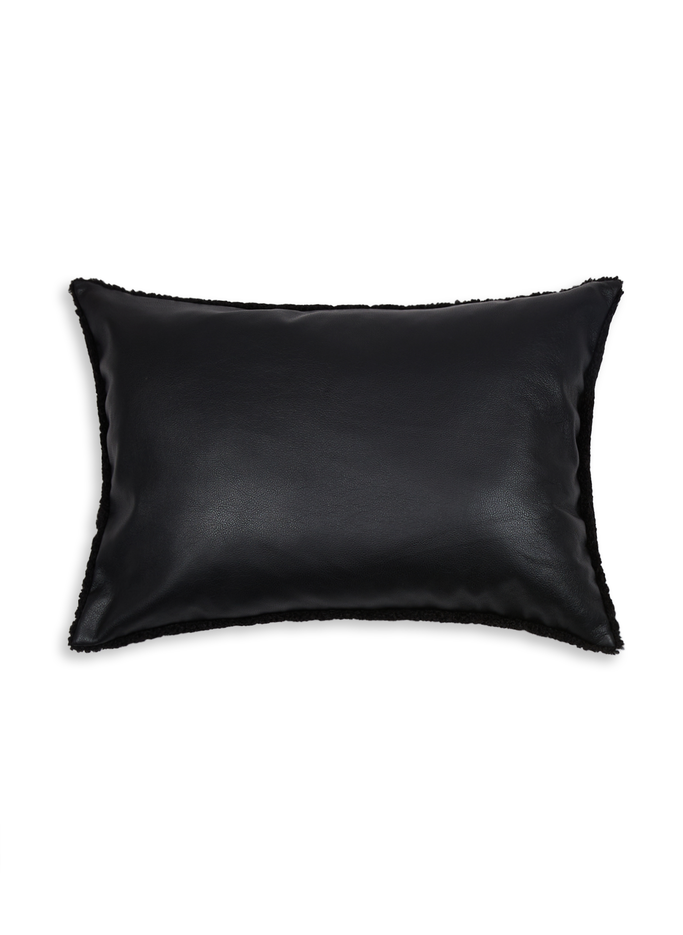 Housse de coussin effet mouton AU PRINTEMPS PARIS Noir