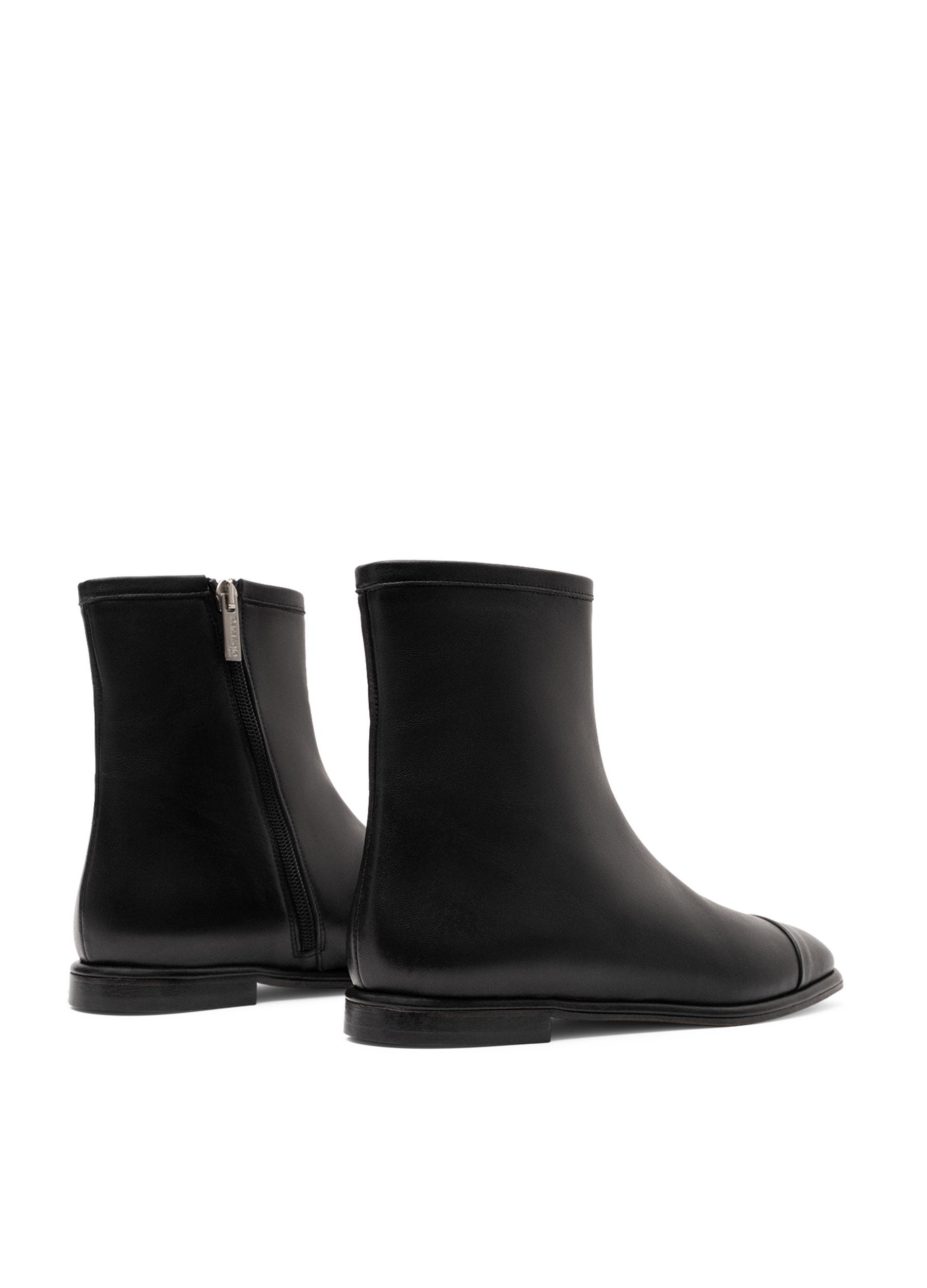 Bottines west en nappa PARALLELE Noir
