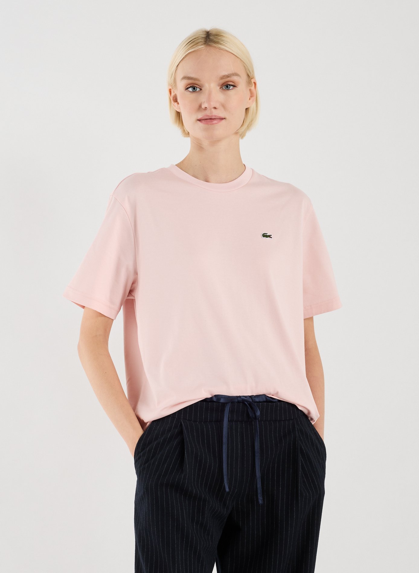 LACOSTE Classic Cotton T-Shirt Pink