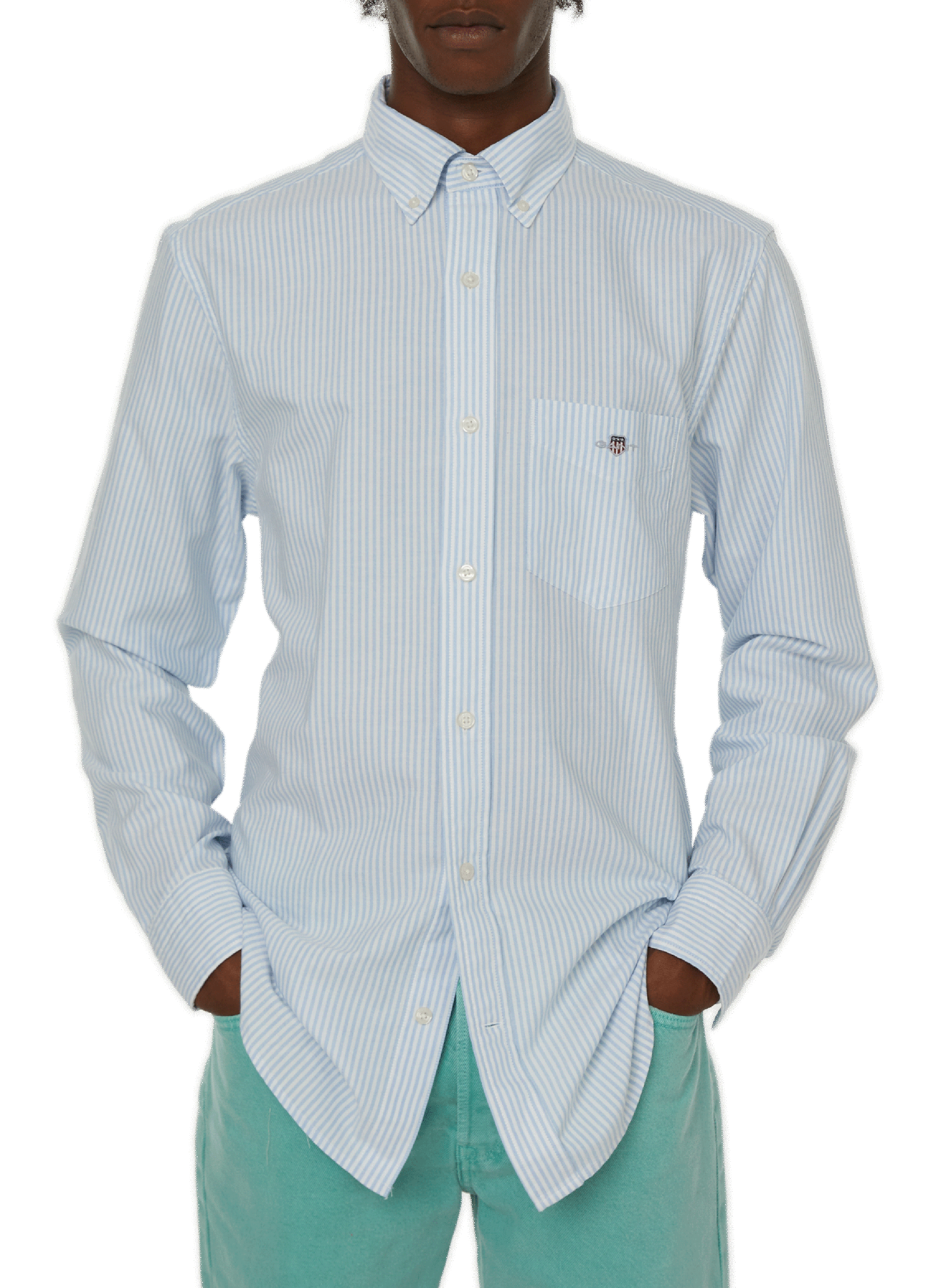 GANT Striped cotton shirt Blue