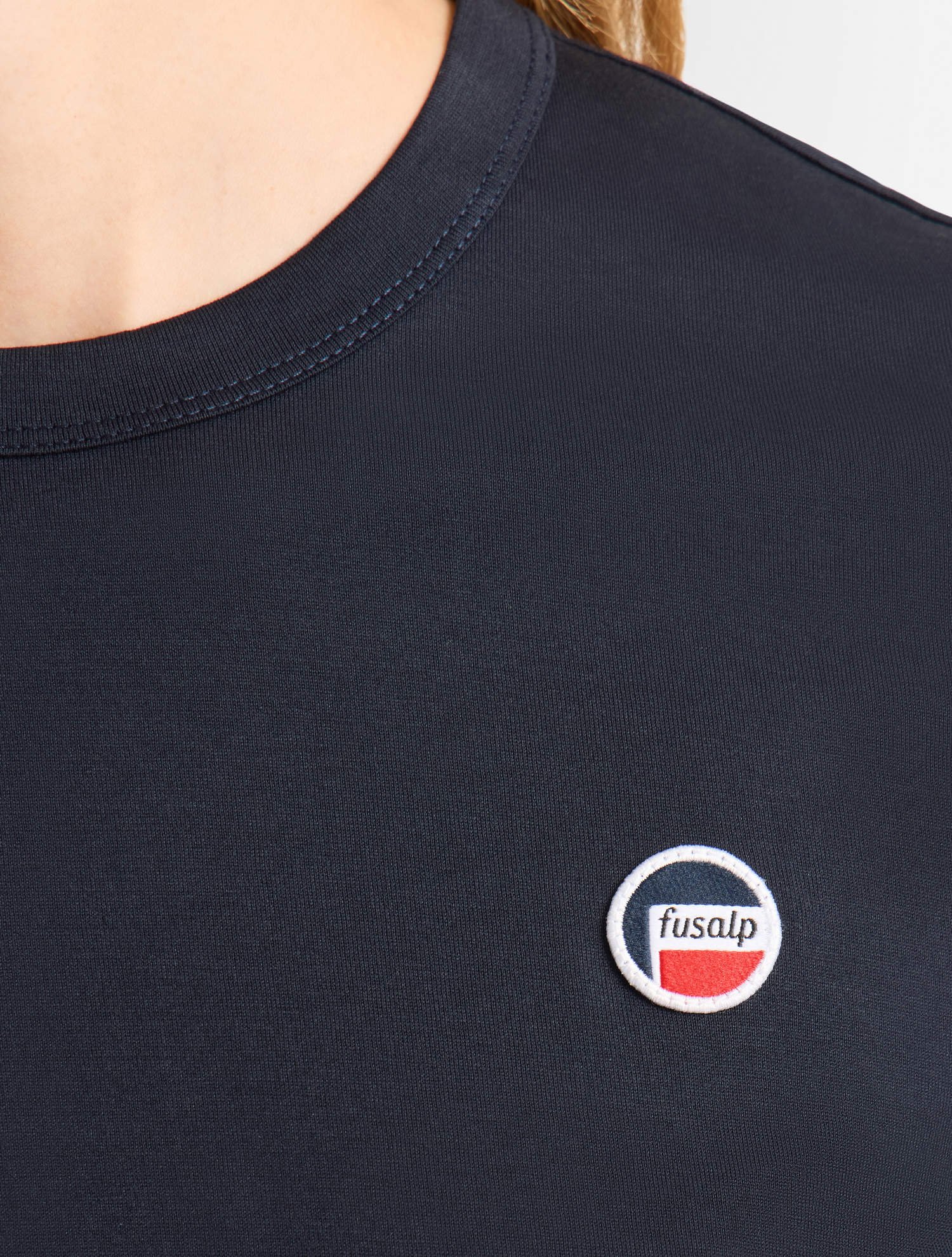 T-shirt manches courtes talixe col rond coupe regular FUSALP Bleu