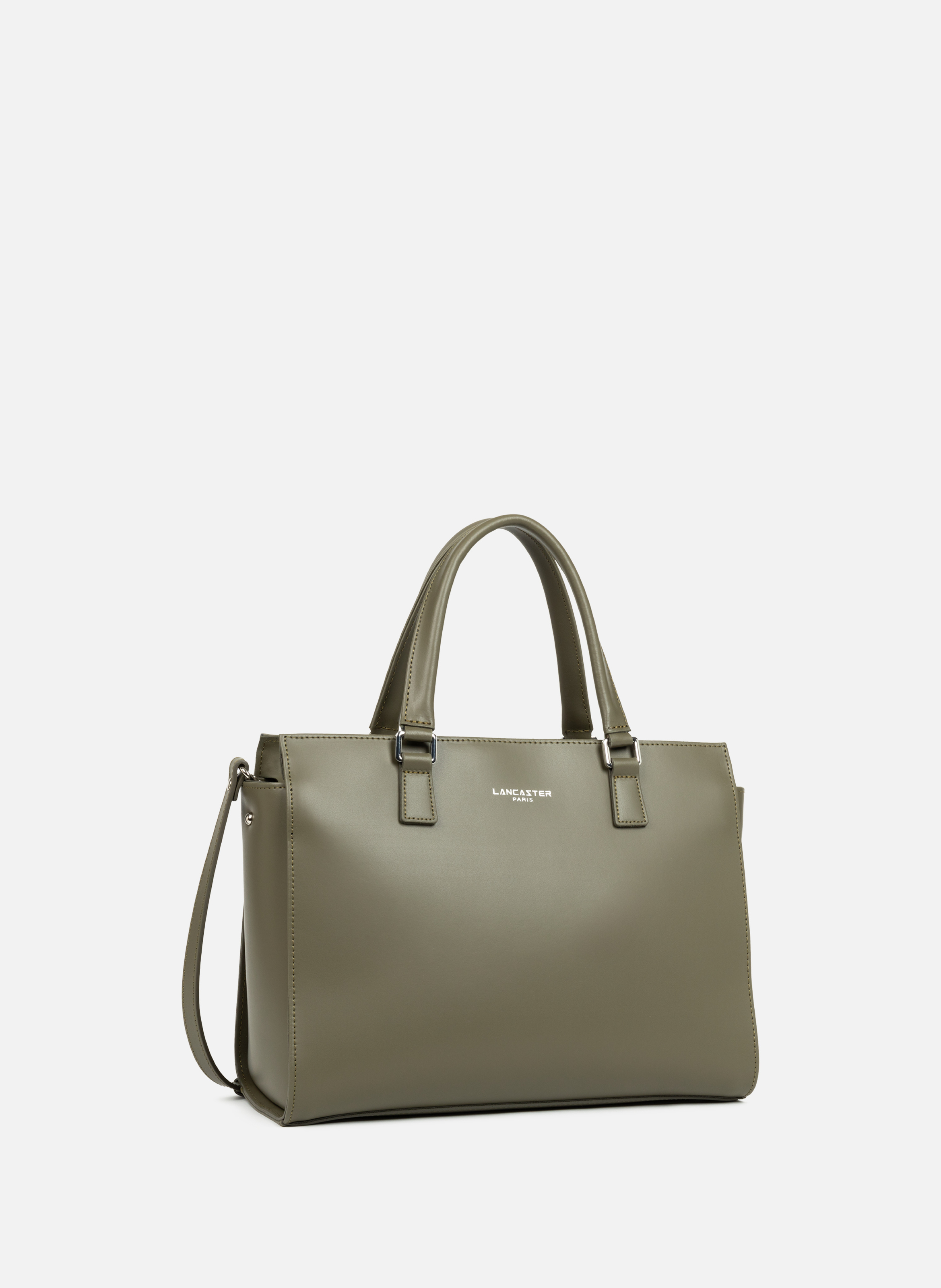 Large tote bag - Smooth LANCASTER Khaki