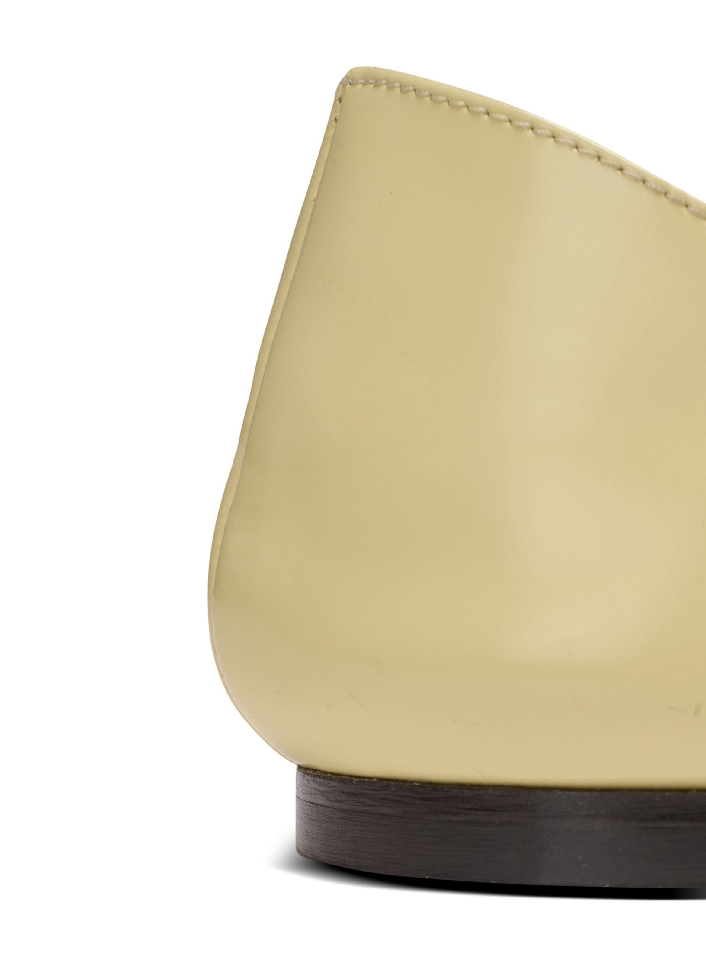 Ballerines sync en cuir d’agneau brillant BALMAIN Jaune