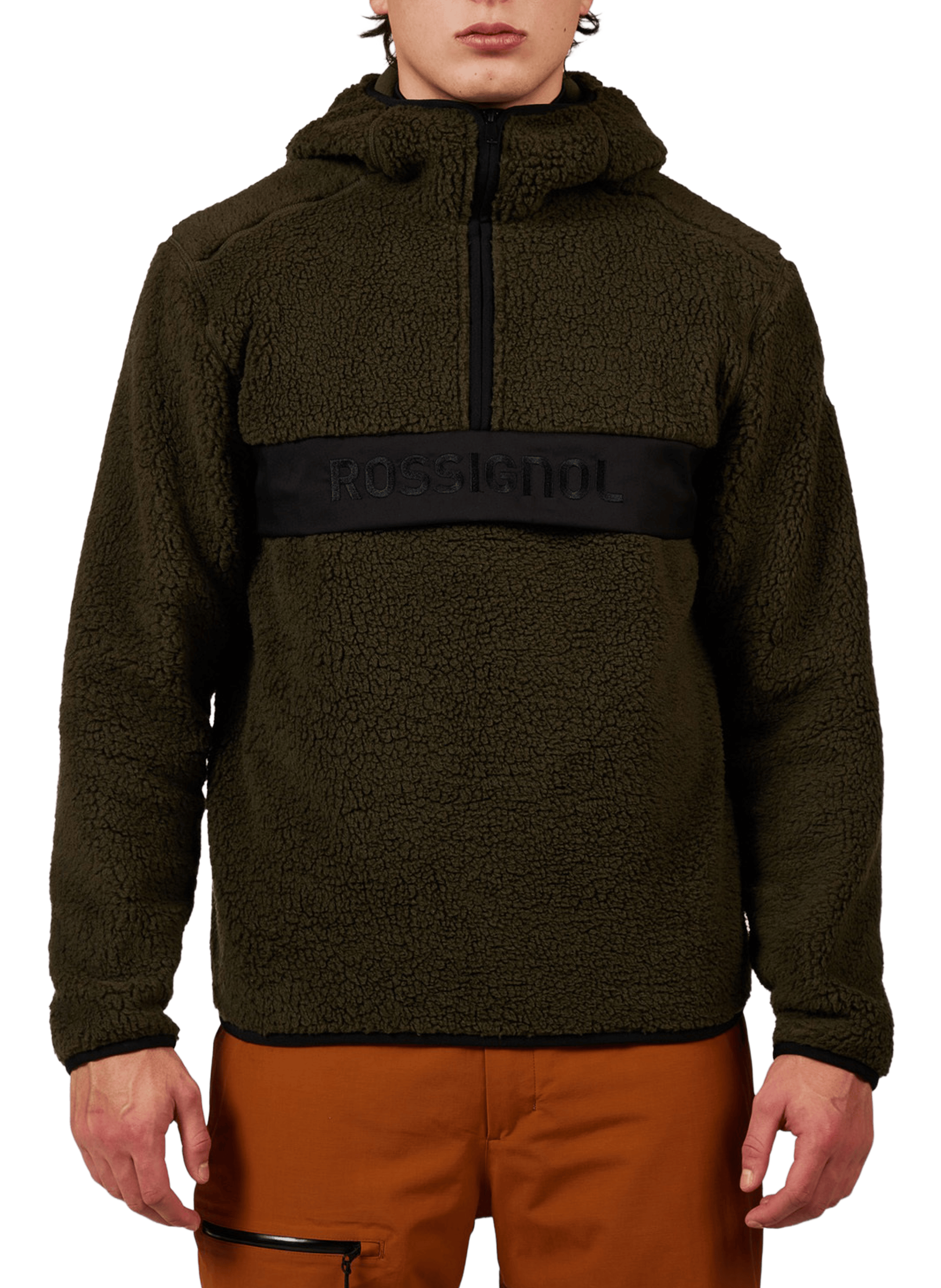 Polaire anorak shearling à capuche ROSSIGNOL Kaki