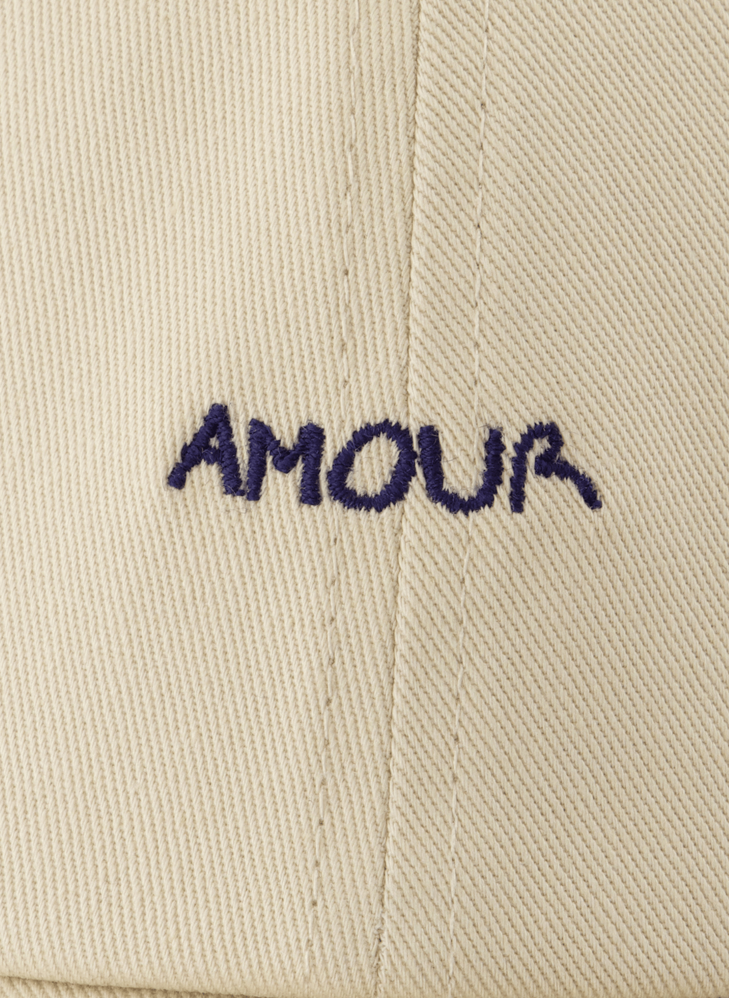 Embroidered Love Cotton Cap MAISON LABICHE Beige