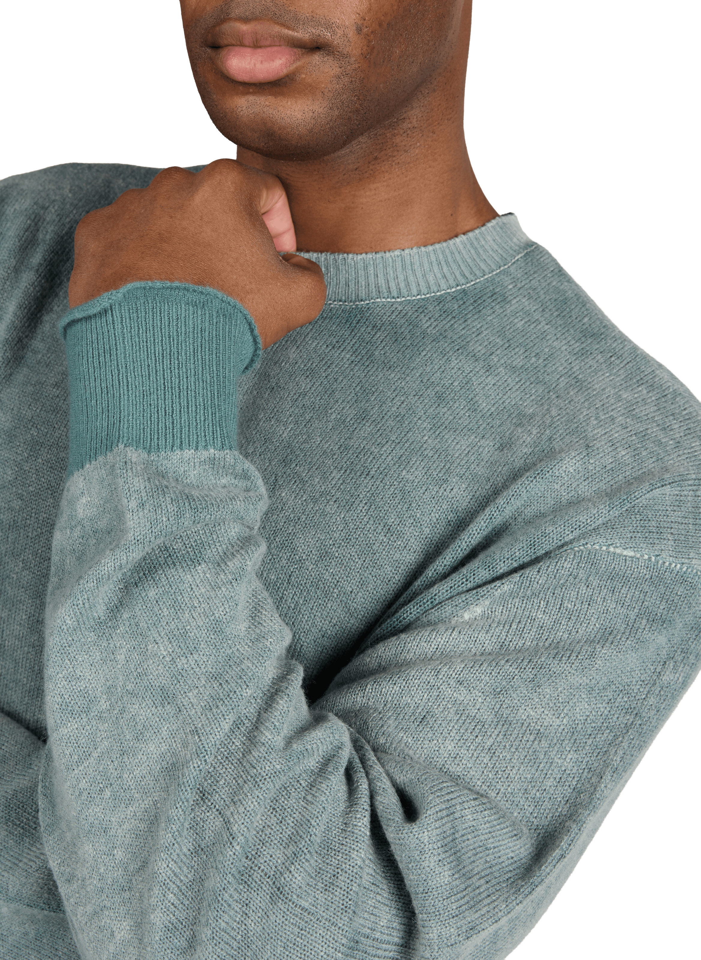 Pull en laine vierge et cachemire EMPORIO ARMANI Bleu