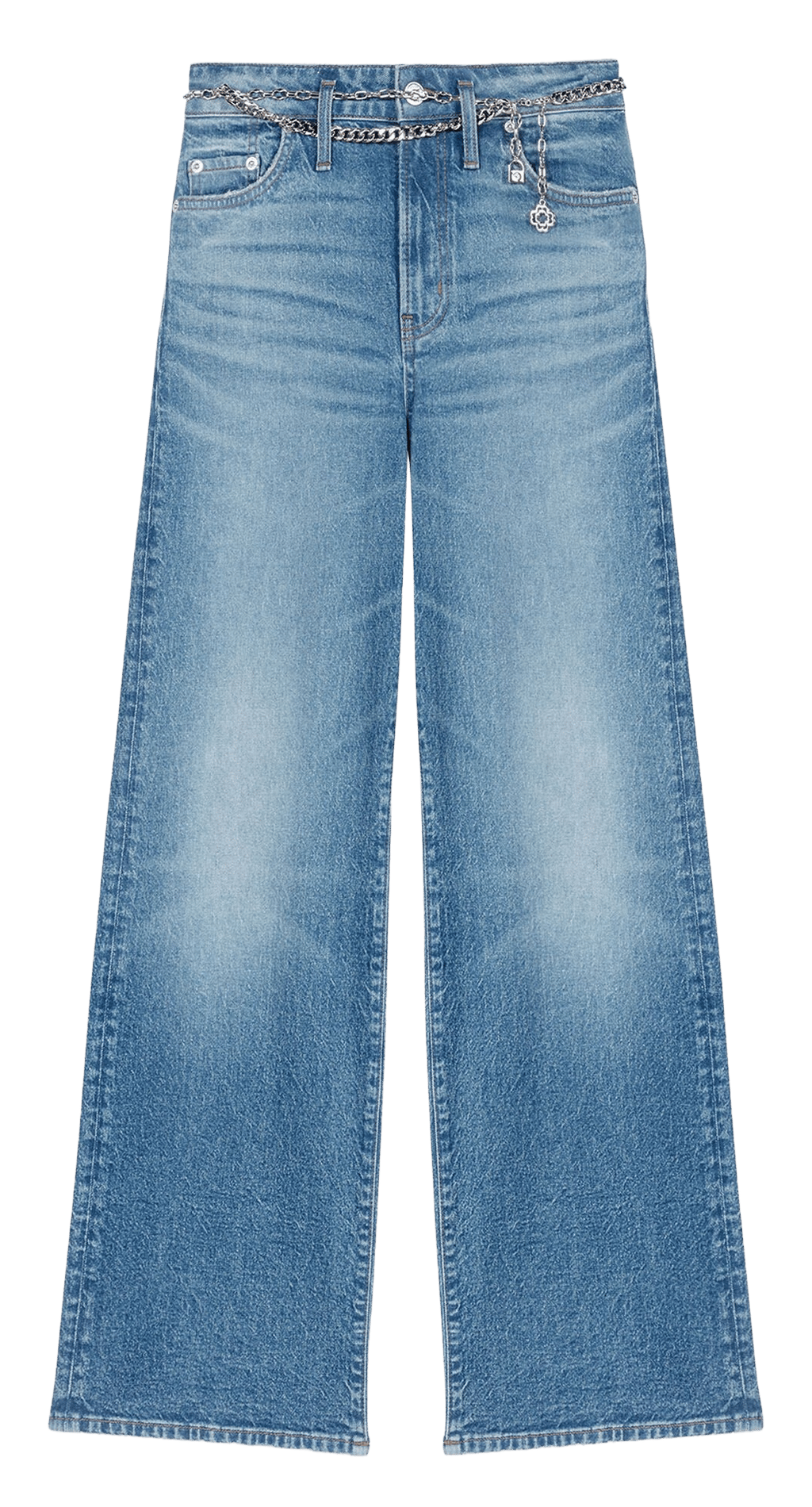 Jean patte d'eph en coton mélangé MAJE Bleu