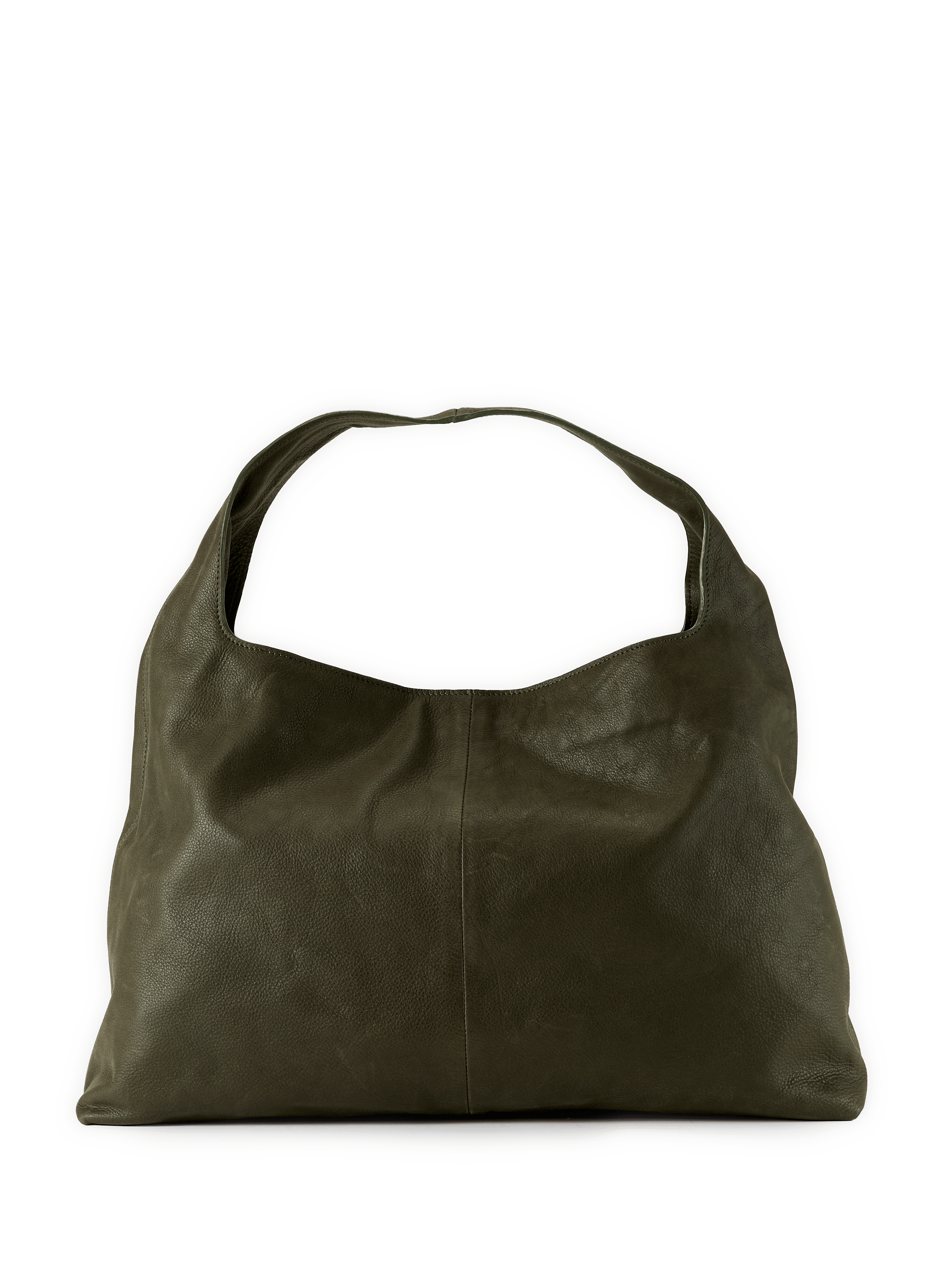 Hobo cowhide leather handbag SAISON 1865 Khaki