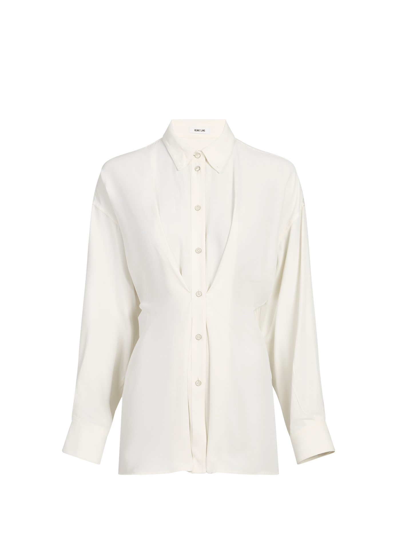 Chemise cintrée en soie HELMUT LANG Blanc