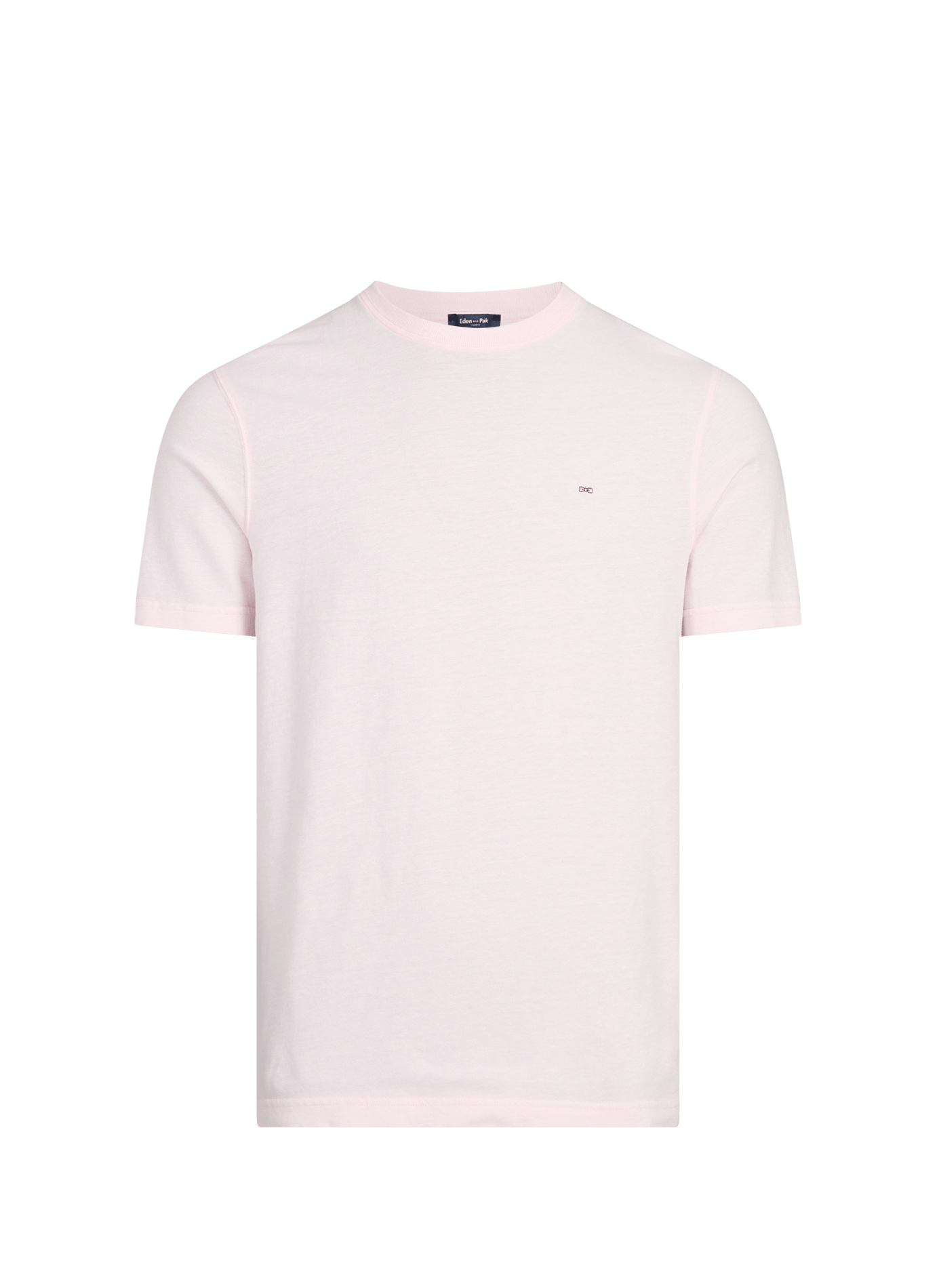 T-shirt à col rond en coton et lin EDEN PARK Rose