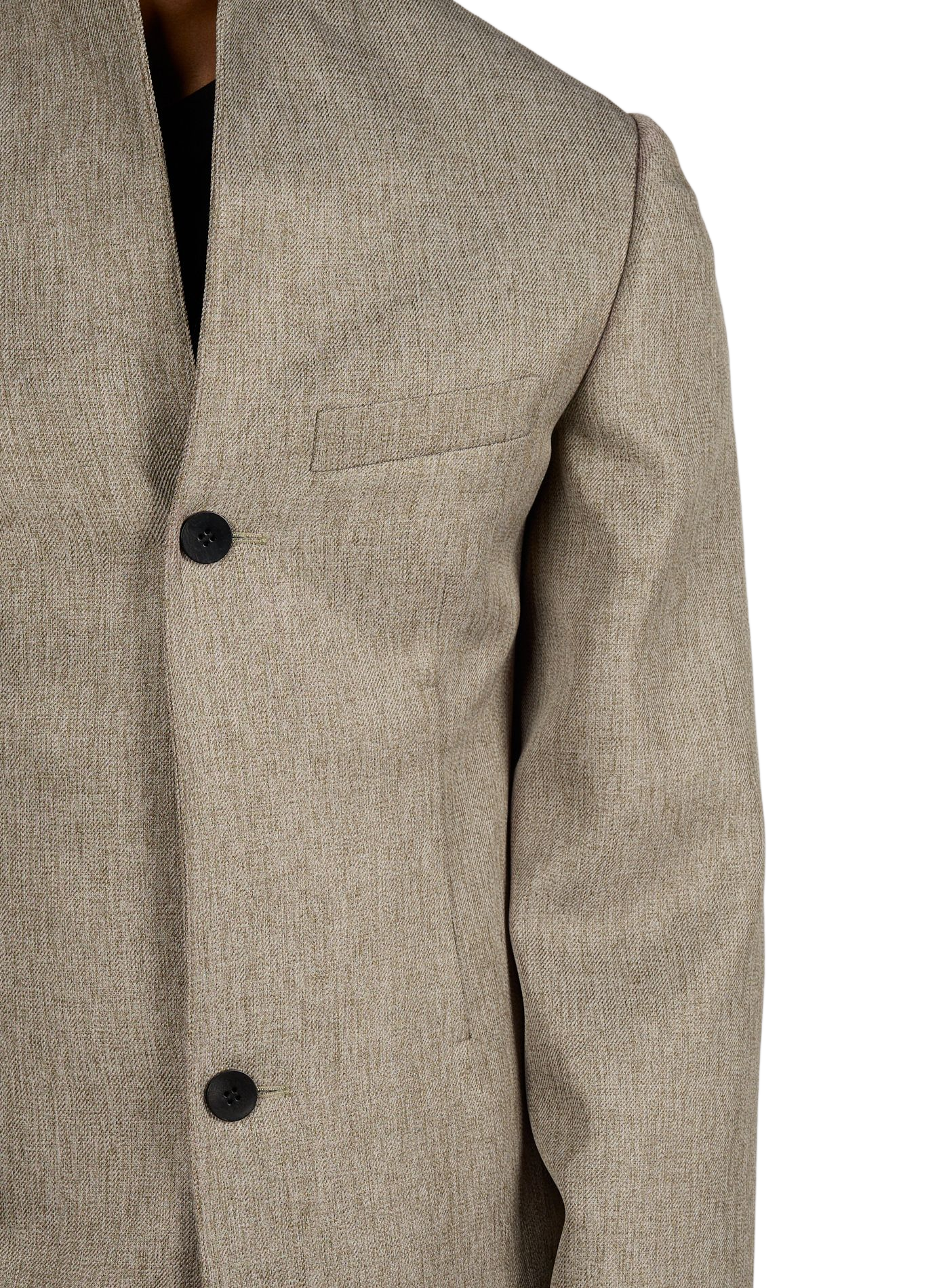 Tweed jacket with round collar SEAN SUEN Grey