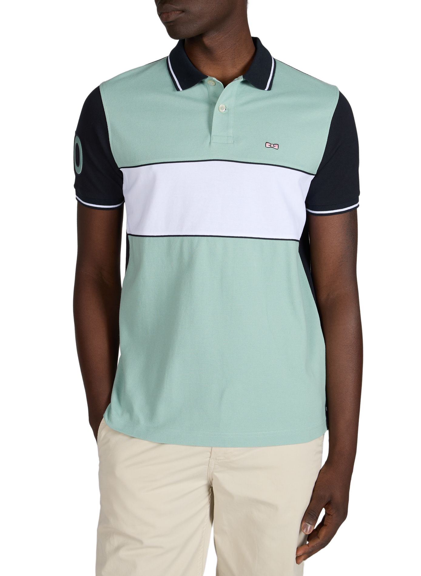 Polo à manches courtes en coton EDEN PARK Bleu