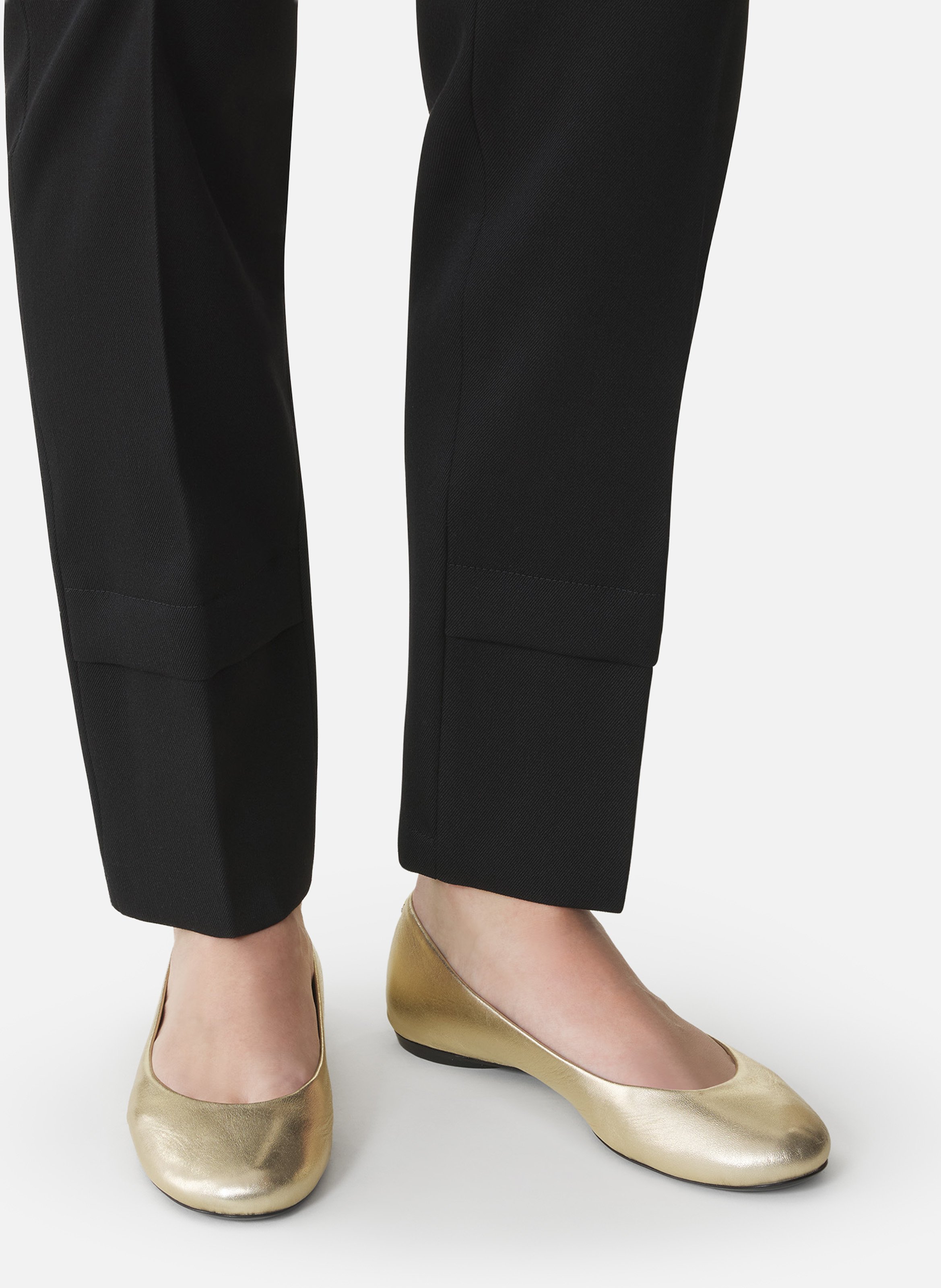 La ballerine en cuir métallisé LANVIN Doré