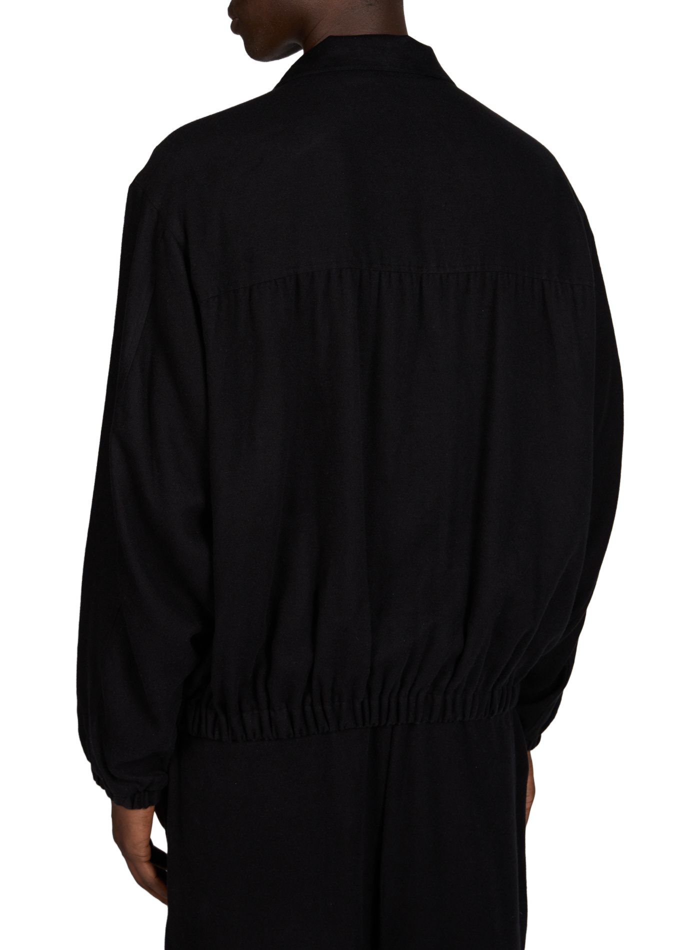 Jacket with high collar in blended silk SSSTEIN Black