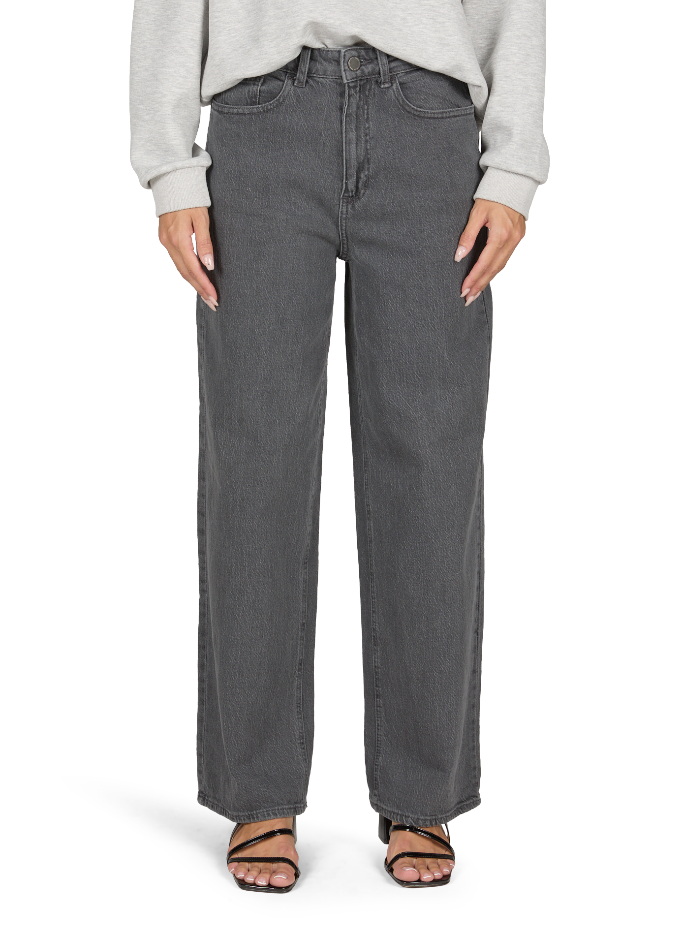 Straight cotton jeans VILA Blue