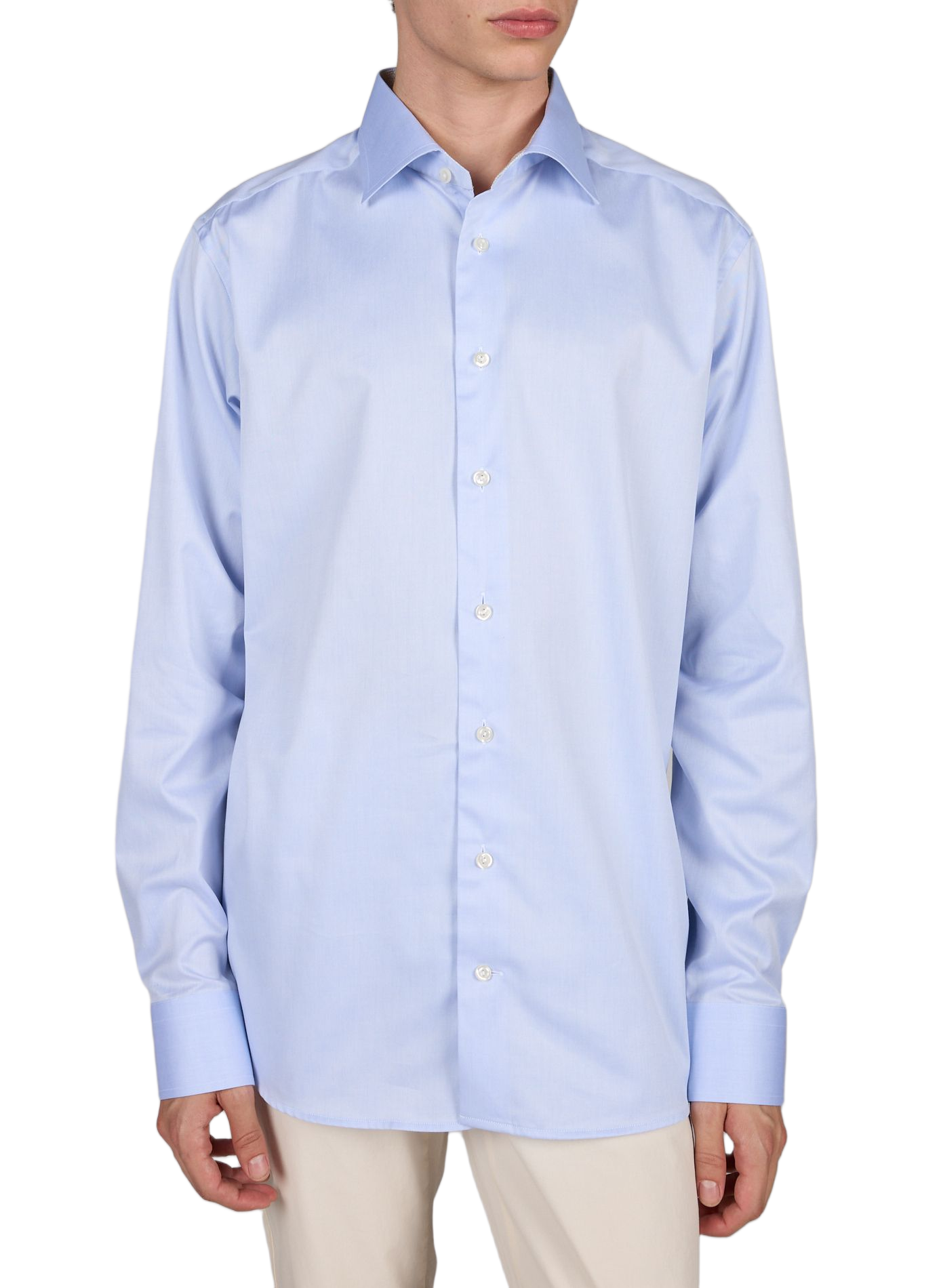 Chemise slim en coton ETON Bleu